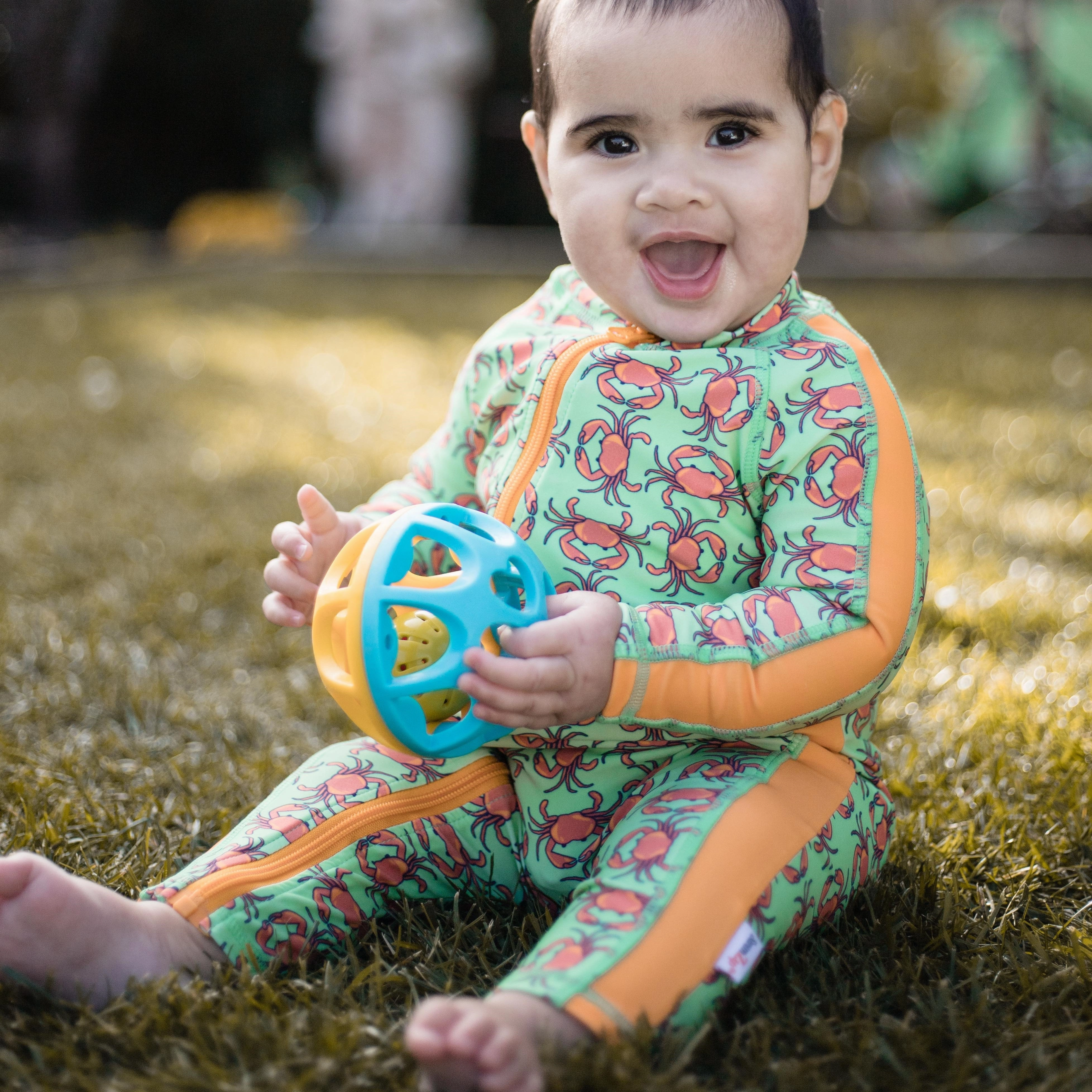Sunsuit - Long Sleeve Romper Swimsuit | "Dont Be A Crab"