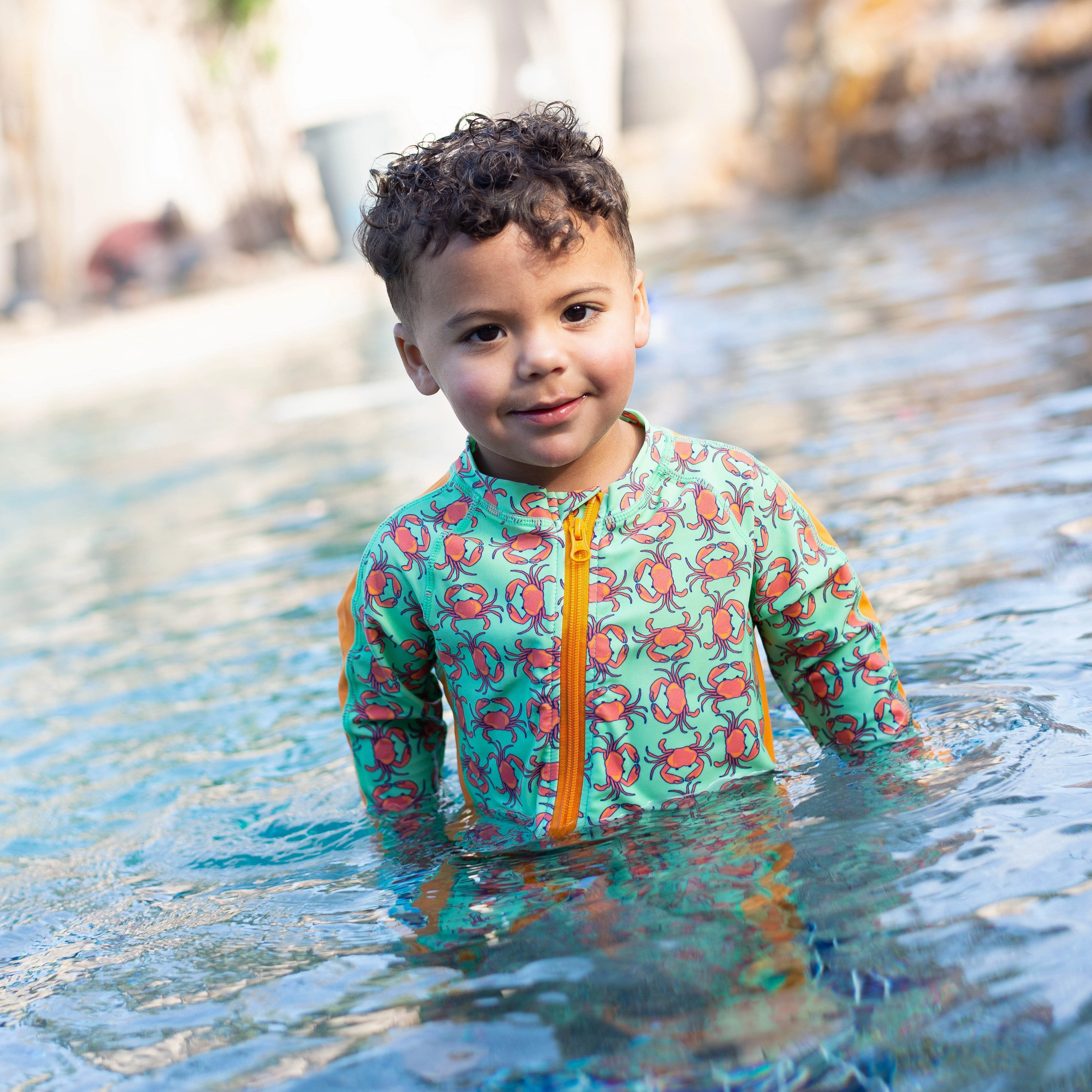 Sunsuit - Long Sleeve Romper Swimsuit | "Dont Be A Crab"