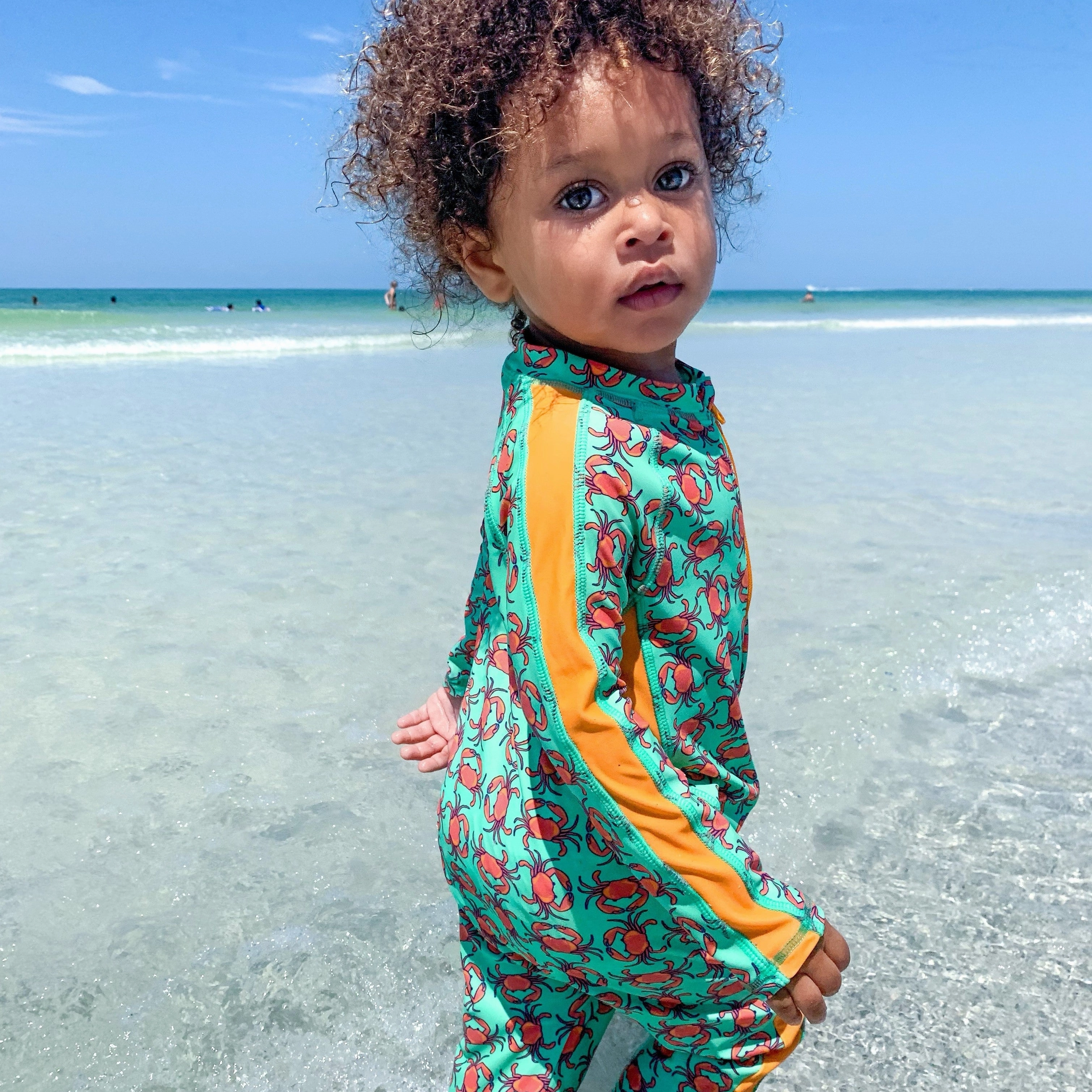 Sunsuit - Long Sleeve Romper Swimsuit | "Dont Be A Crab"