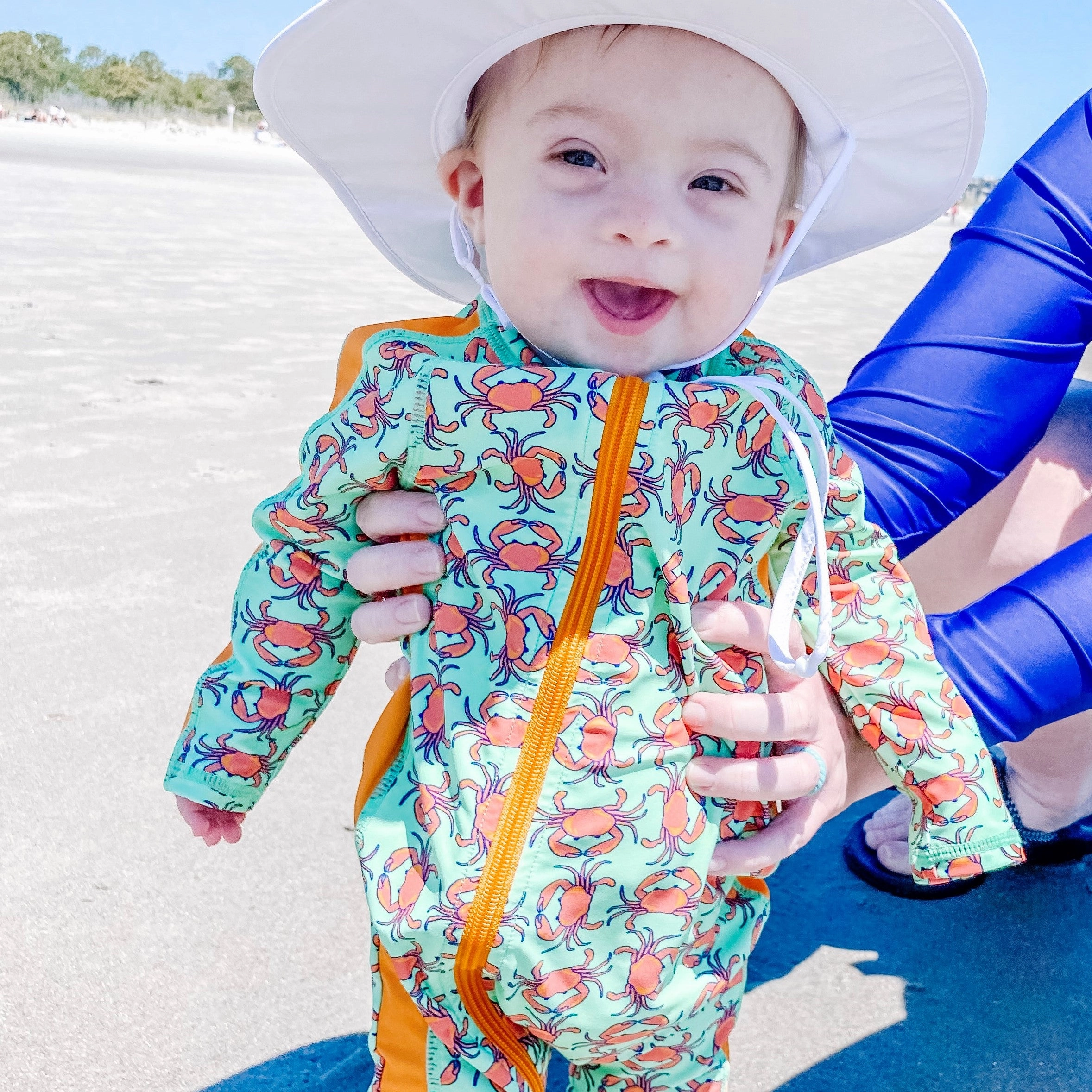 Sunsuit - Long Sleeve Romper Swimsuit | "Dont Be A Crab"