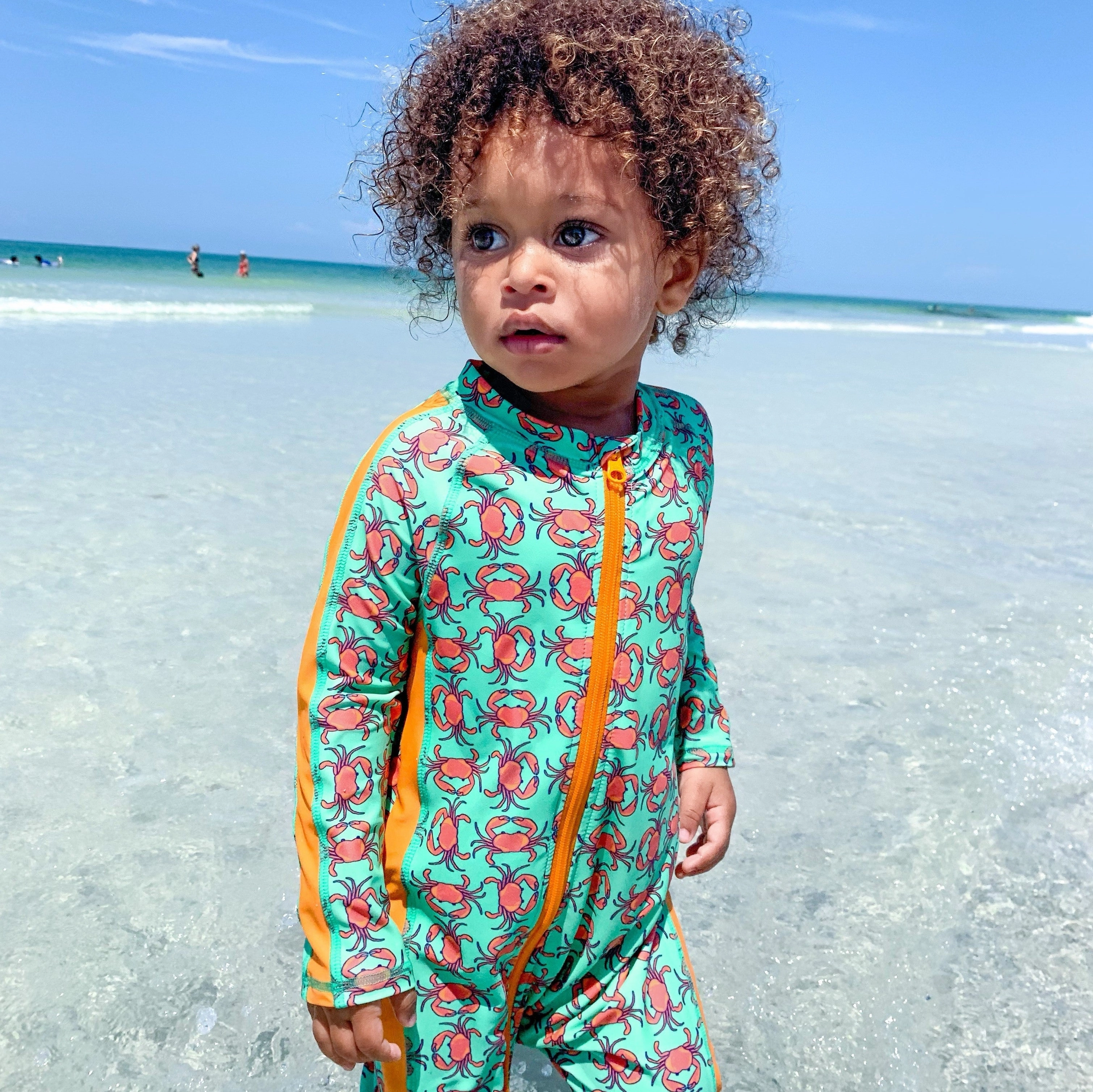 Sunsuit - Long Sleeve Romper Swimsuit | "Dont Be A Crab"