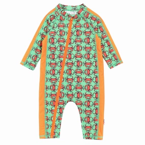 Sunsuit - Long Sleeve Romper Swimsuit | "Dont Be A Crab"