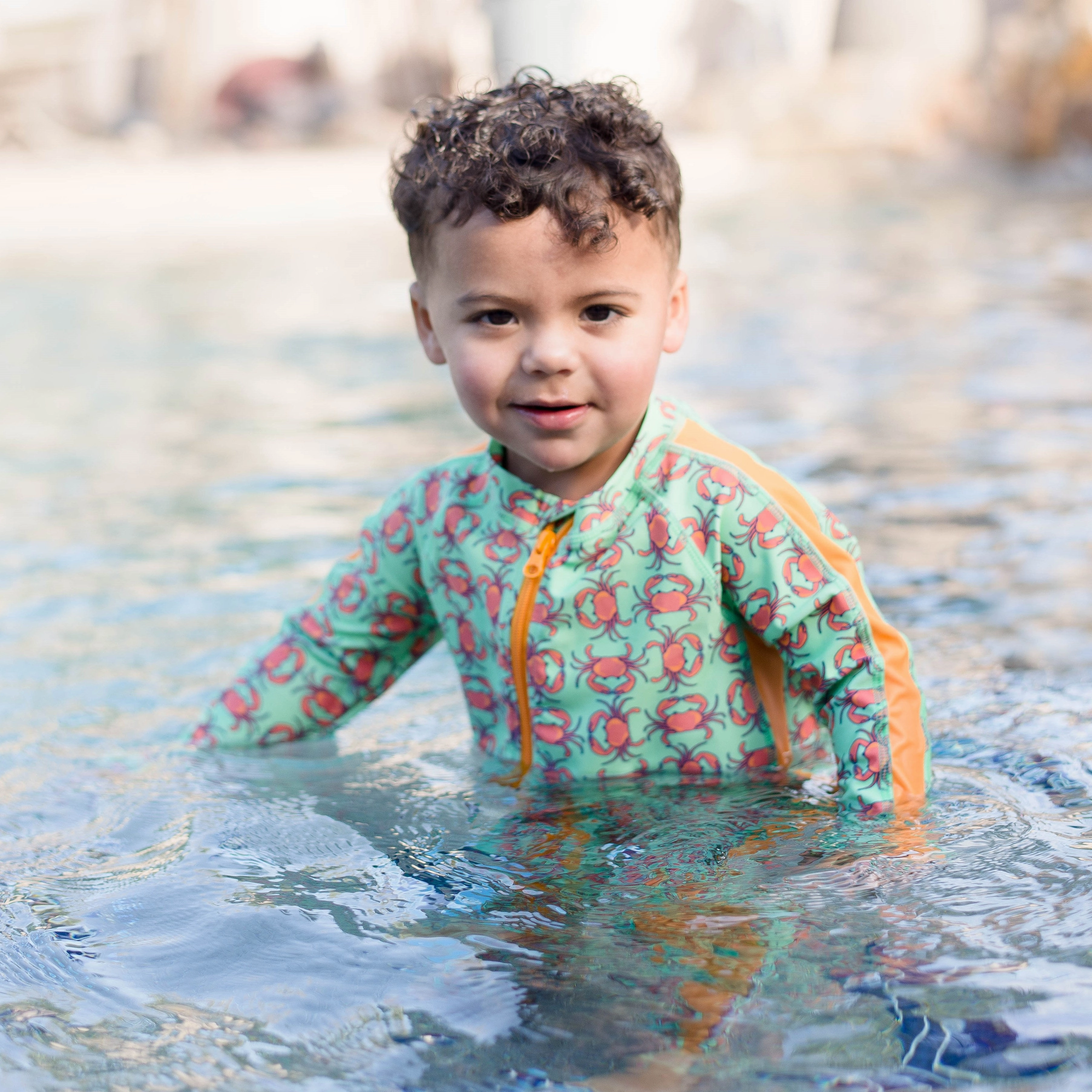 Sunsuit - Long Sleeve Romper Swimsuit | "Dont Be A Crab"