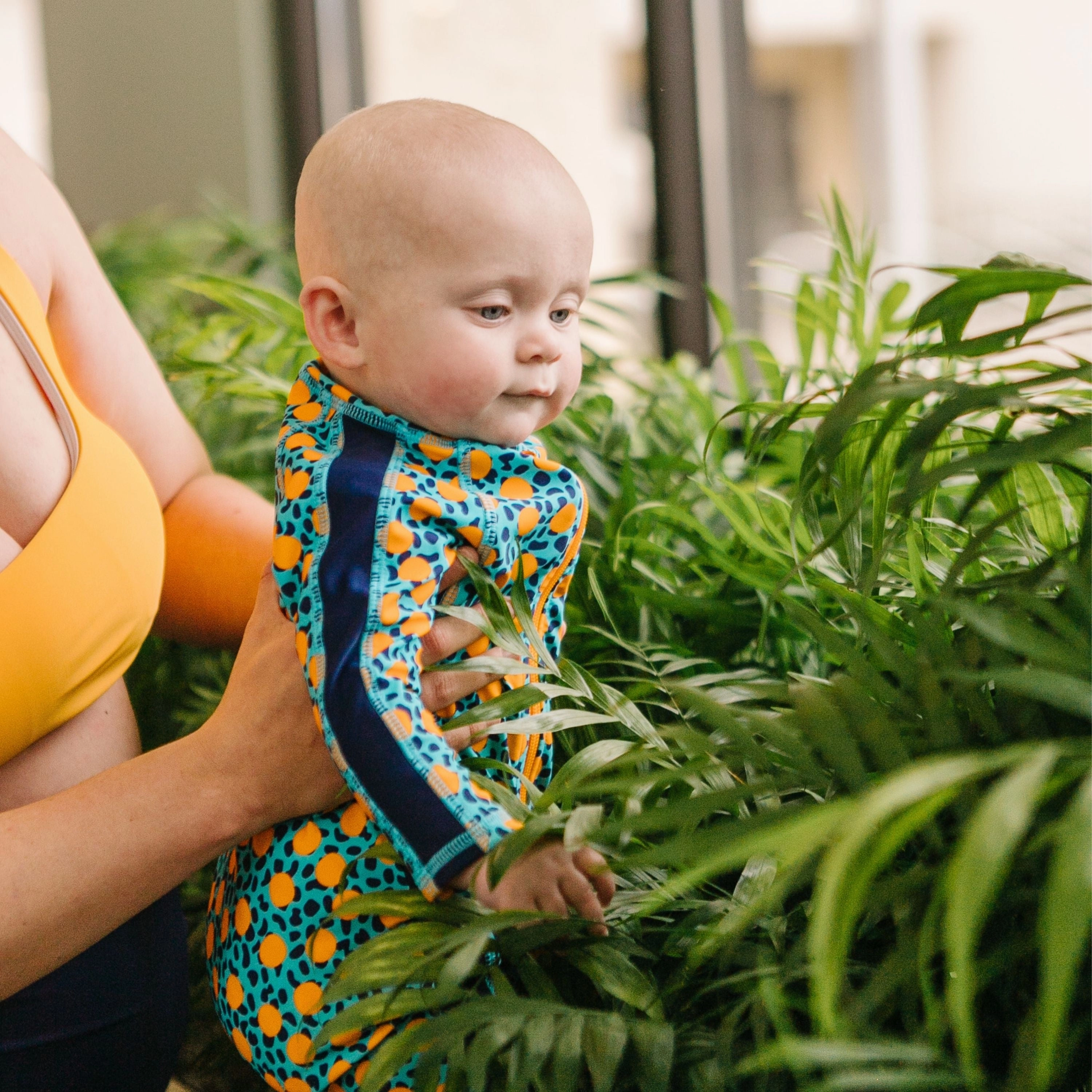 Sunsuit - Long Sleeve Romper Swimsuit | "GeoParty"