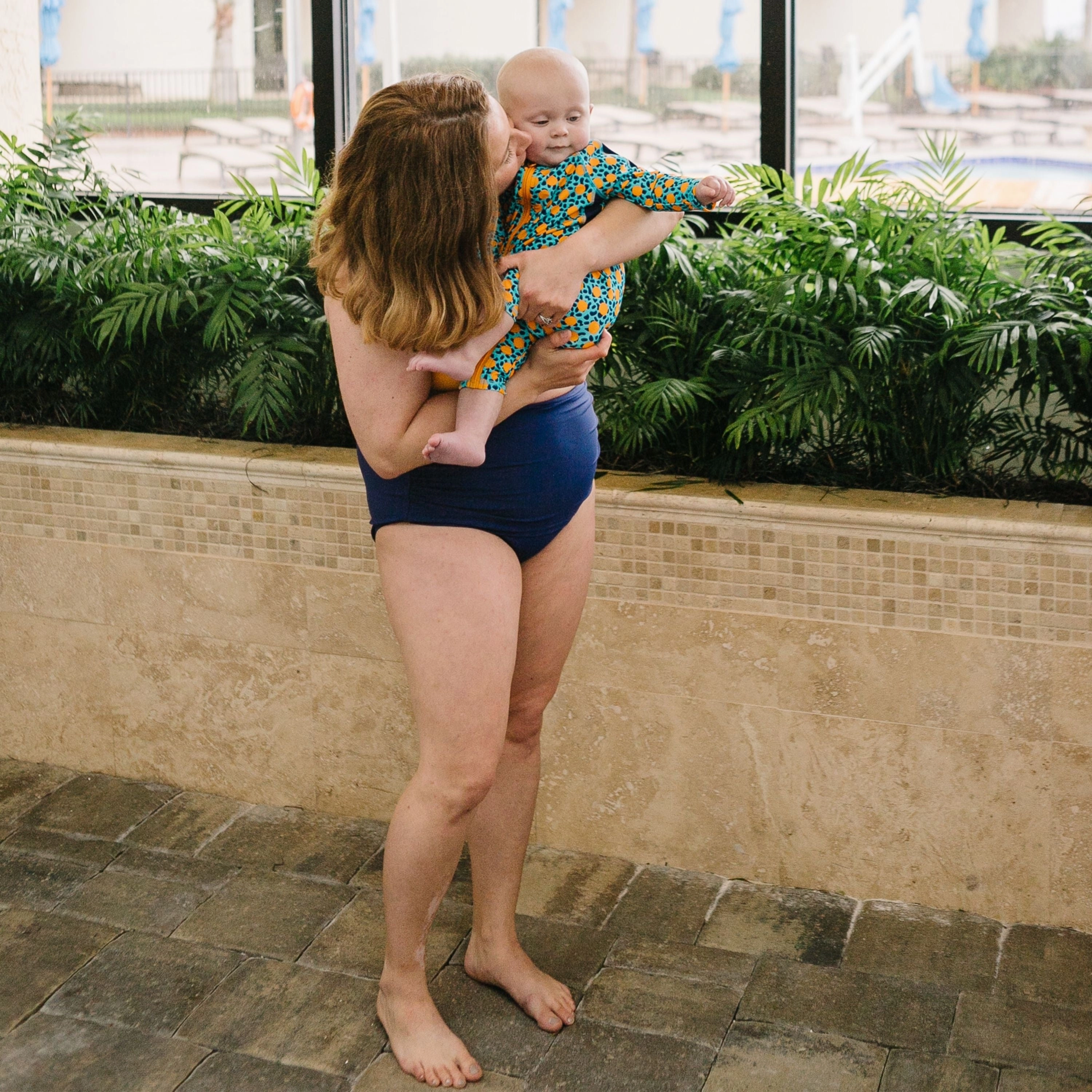 Sunsuit - Long Sleeve Romper Swimsuit | "GeoParty"