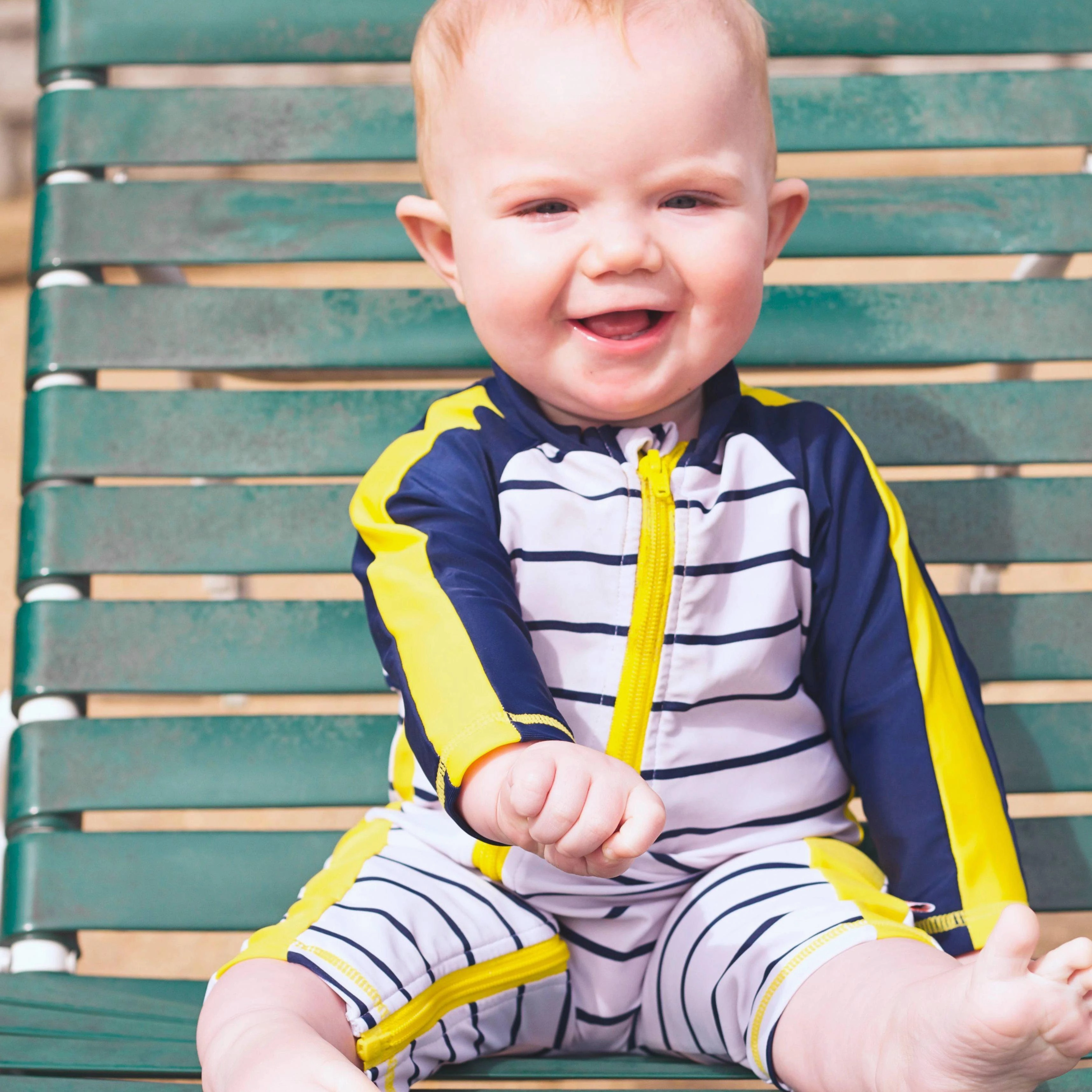 Sunsuit - Long Sleeve Romper Swimsuit | "Hamptons Getaway"