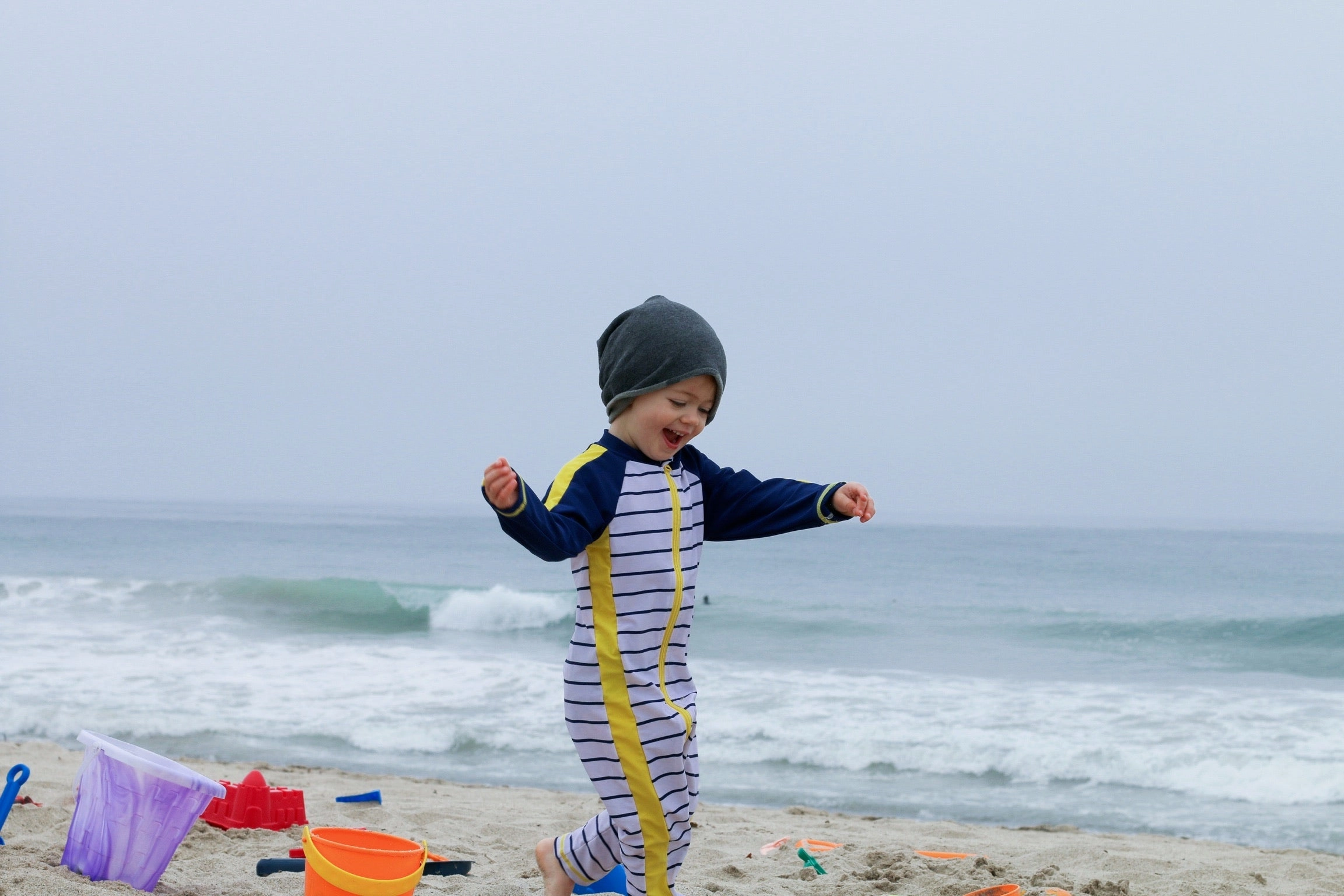 Sunsuit - Long Sleeve Romper Swimsuit | "Hamptons Getaway"