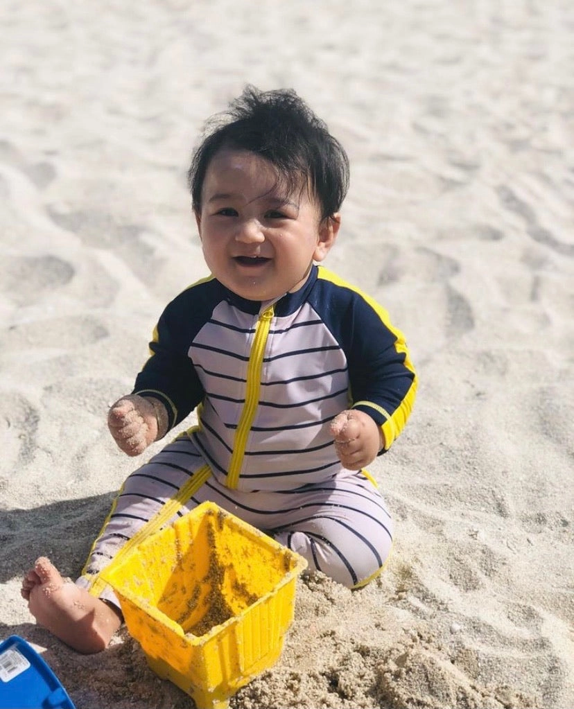 Sunsuit - Long Sleeve Romper Swimsuit | "Hamptons Getaway"