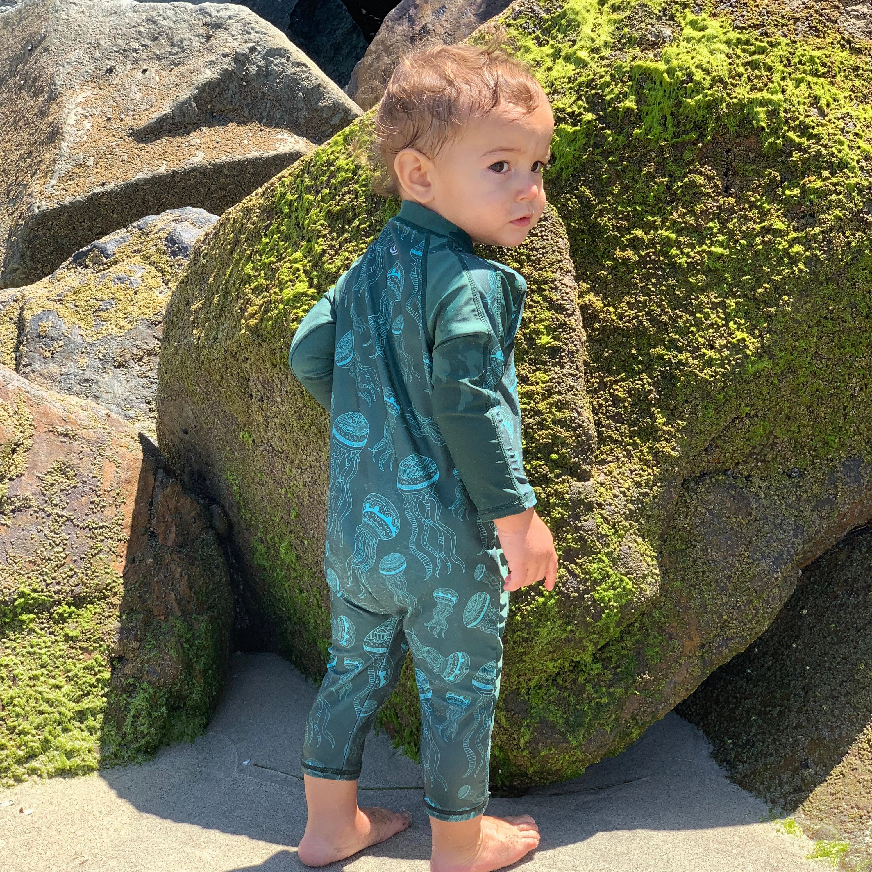 Sunsuit - Long Sleeve Romper Swimsuit | "Jelly Jellyfish"