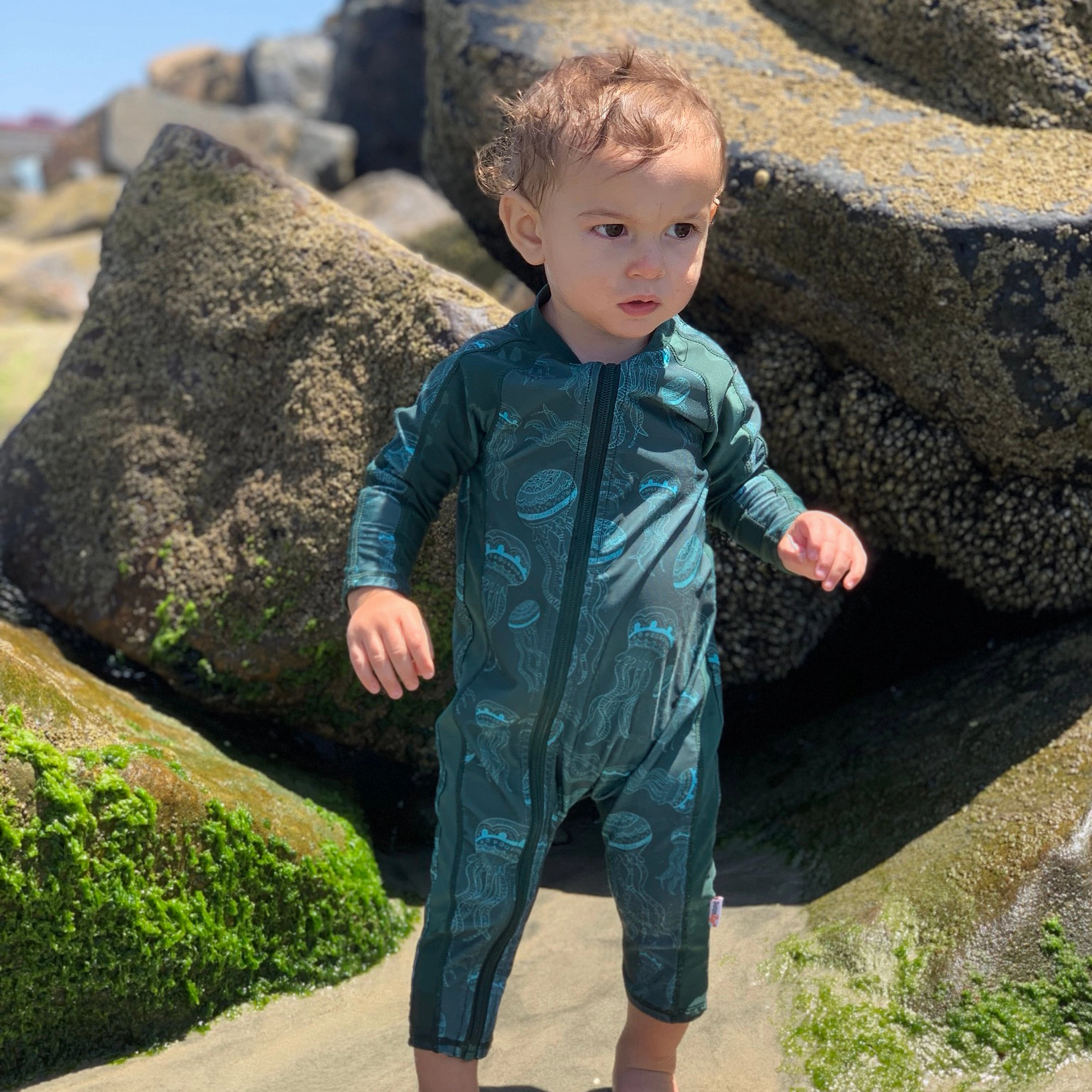 Sunsuit - Long Sleeve Romper Swimsuit | "Jelly Jellyfish"