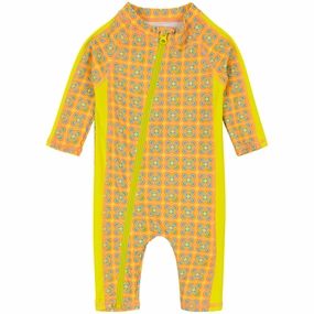Sunsuit - Long Sleeve Romper Swimsuit | "Kaleidoscope"