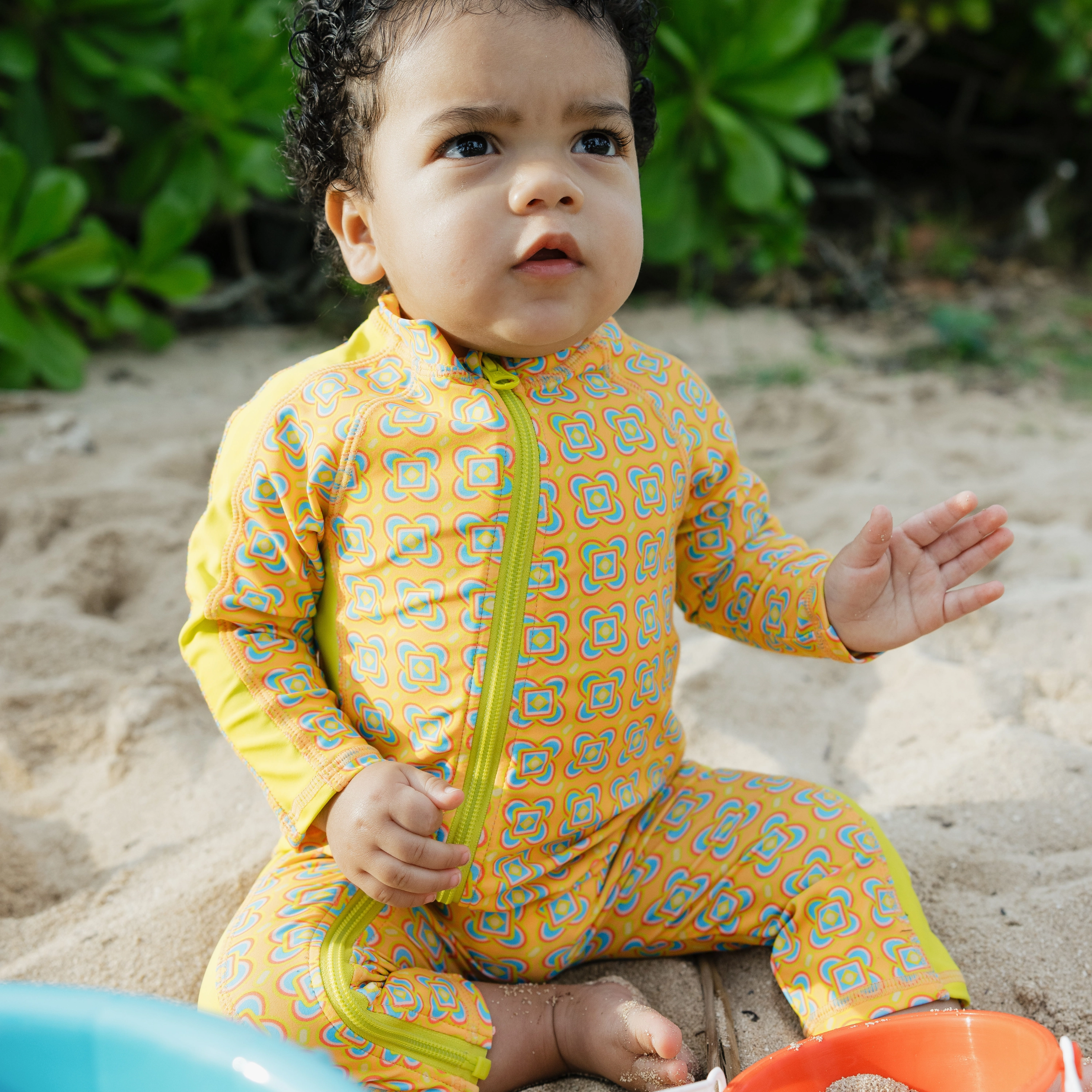 Sunsuit - Long Sleeve Romper Swimsuit | "Kaleidoscope"