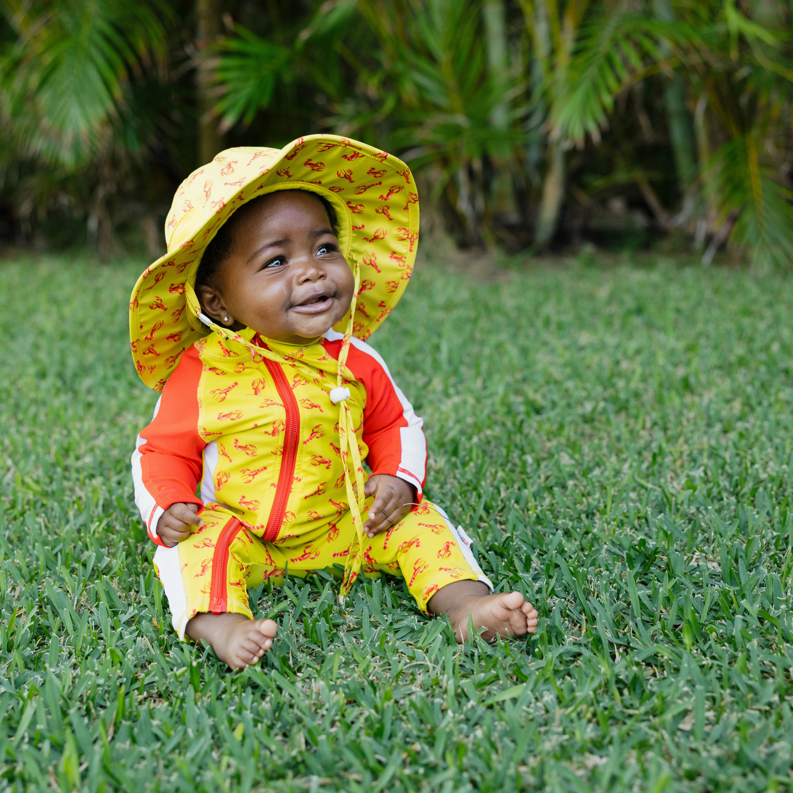 Sunsuit - Long Sleeve Romper Swimsuit | "Lobster"