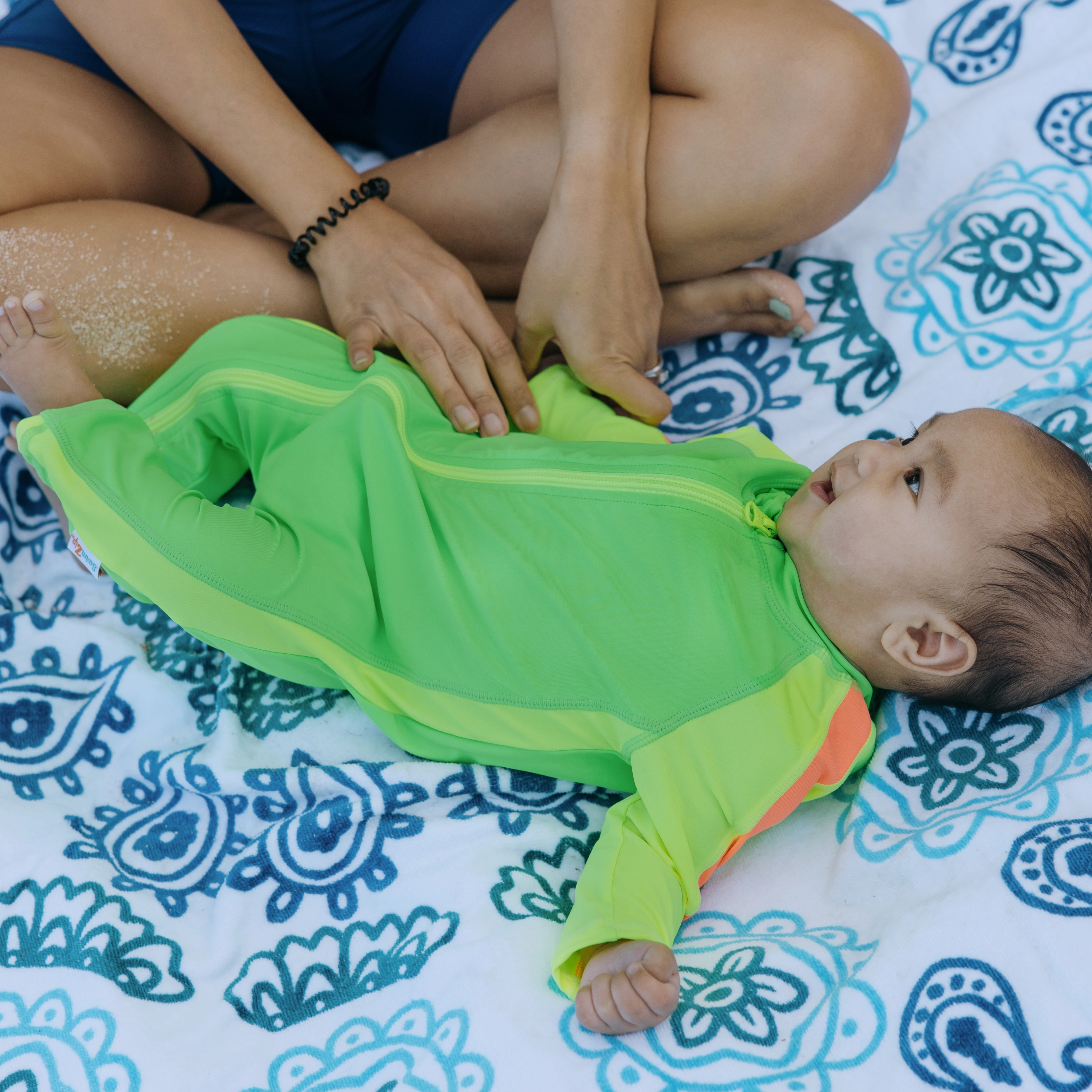Sunsuit - Long Sleeve Romper Swimsuit | "Neon Green/Yellow"