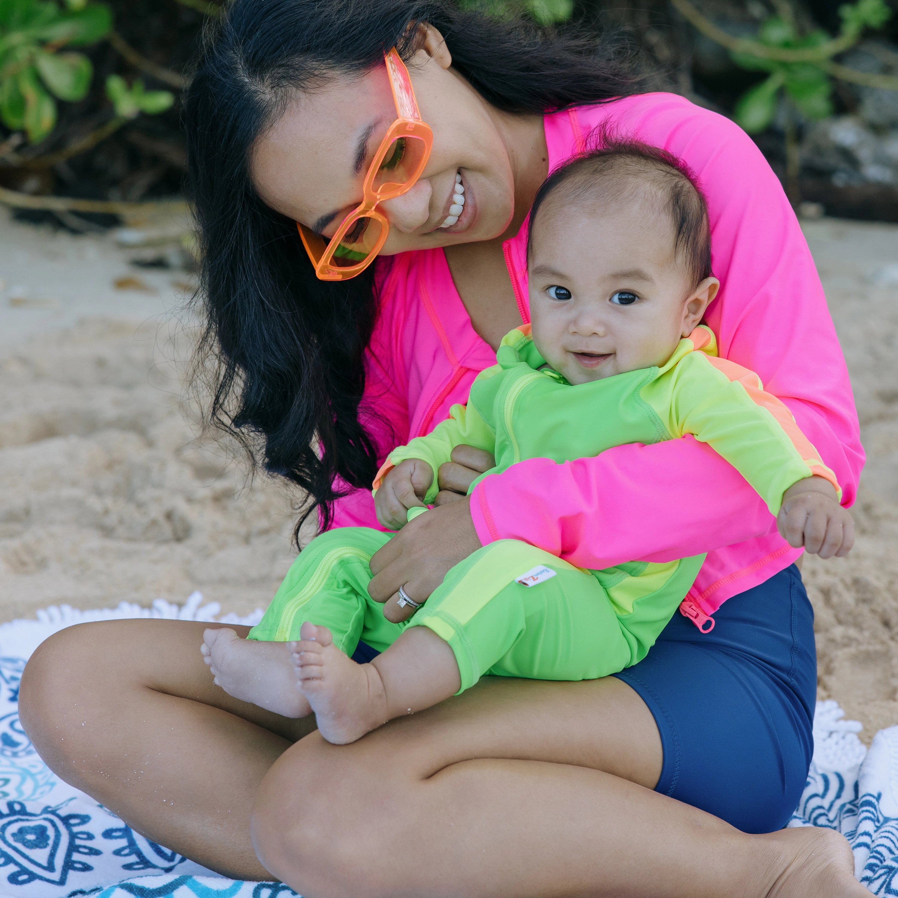 Sunsuit - Long Sleeve Romper Swimsuit | "Neon Green/Yellow"