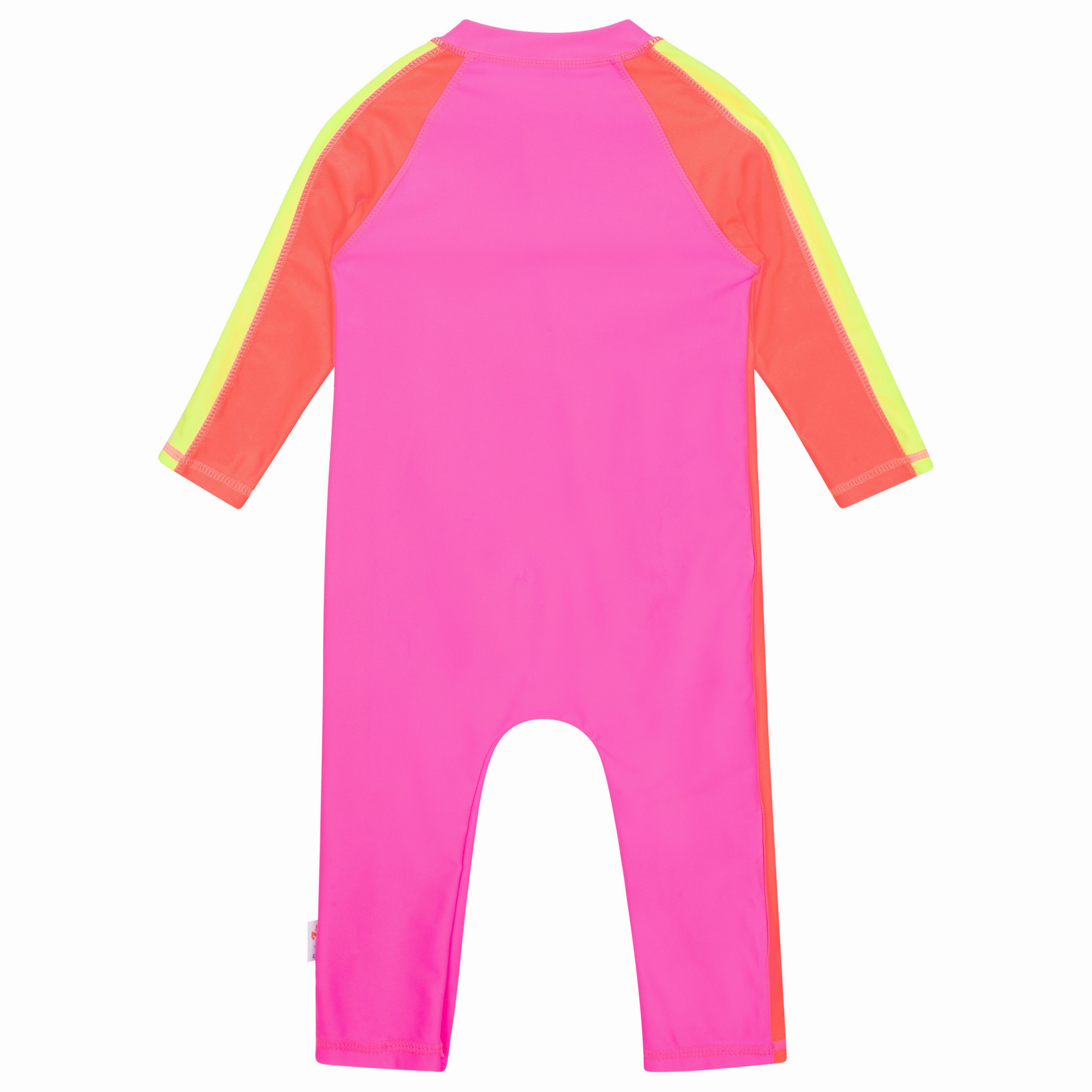 Sunsuit - Long Sleeve Romper Swimsuit | "Neon Pink/Orange"