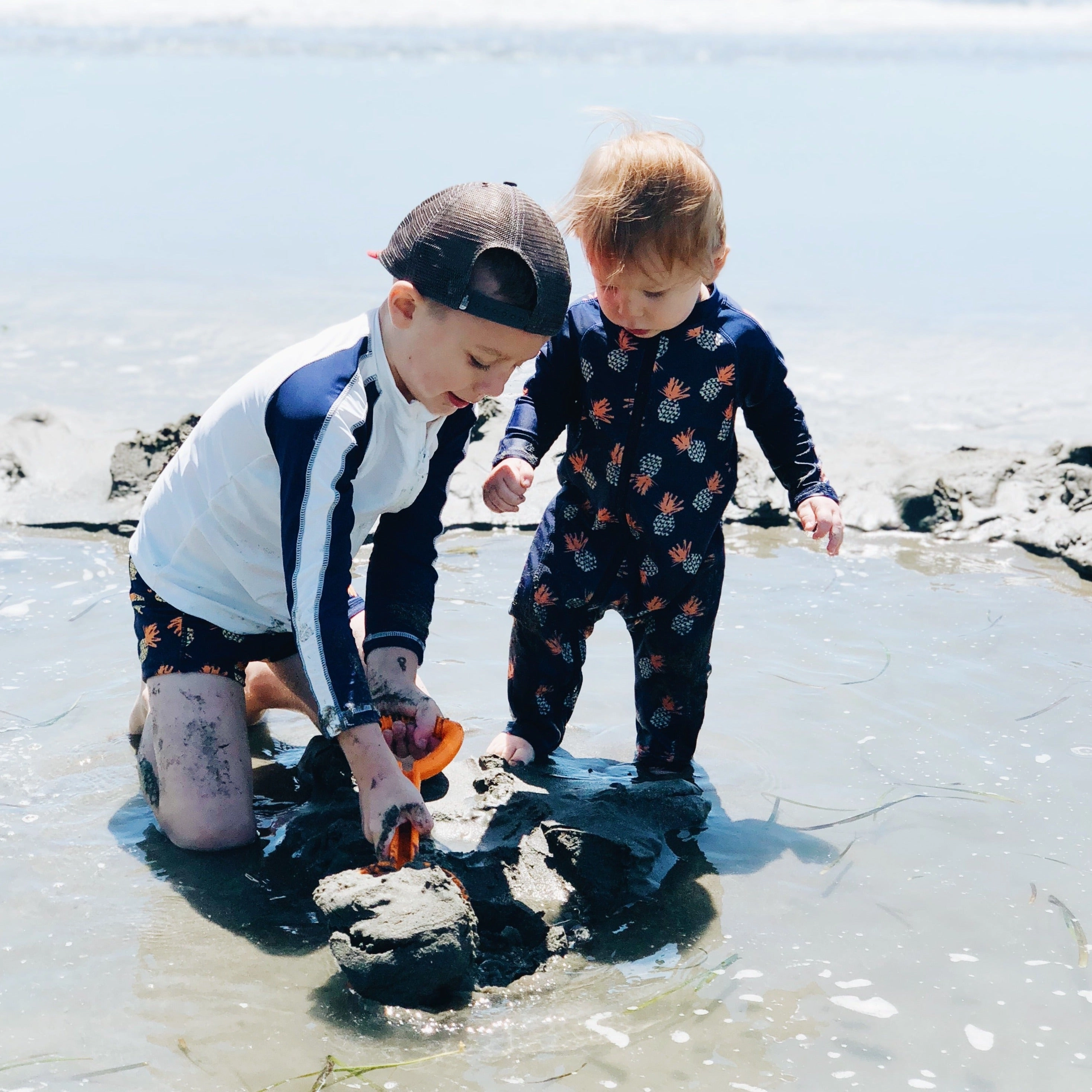 Sunsuit - Long Sleeve Romper Swimsuit | "Pineapple Dreams"