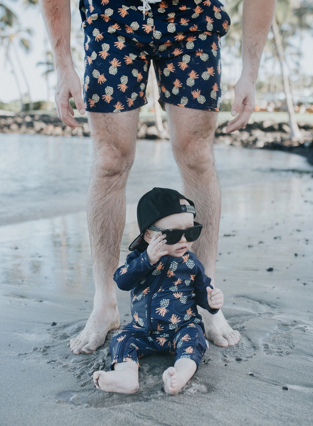 Sunsuit - Long Sleeve Romper Swimsuit | "Pineapple Dreams"