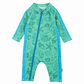 Sunsuit - Long Sleeve Romper Swimsuit | "Seashell"