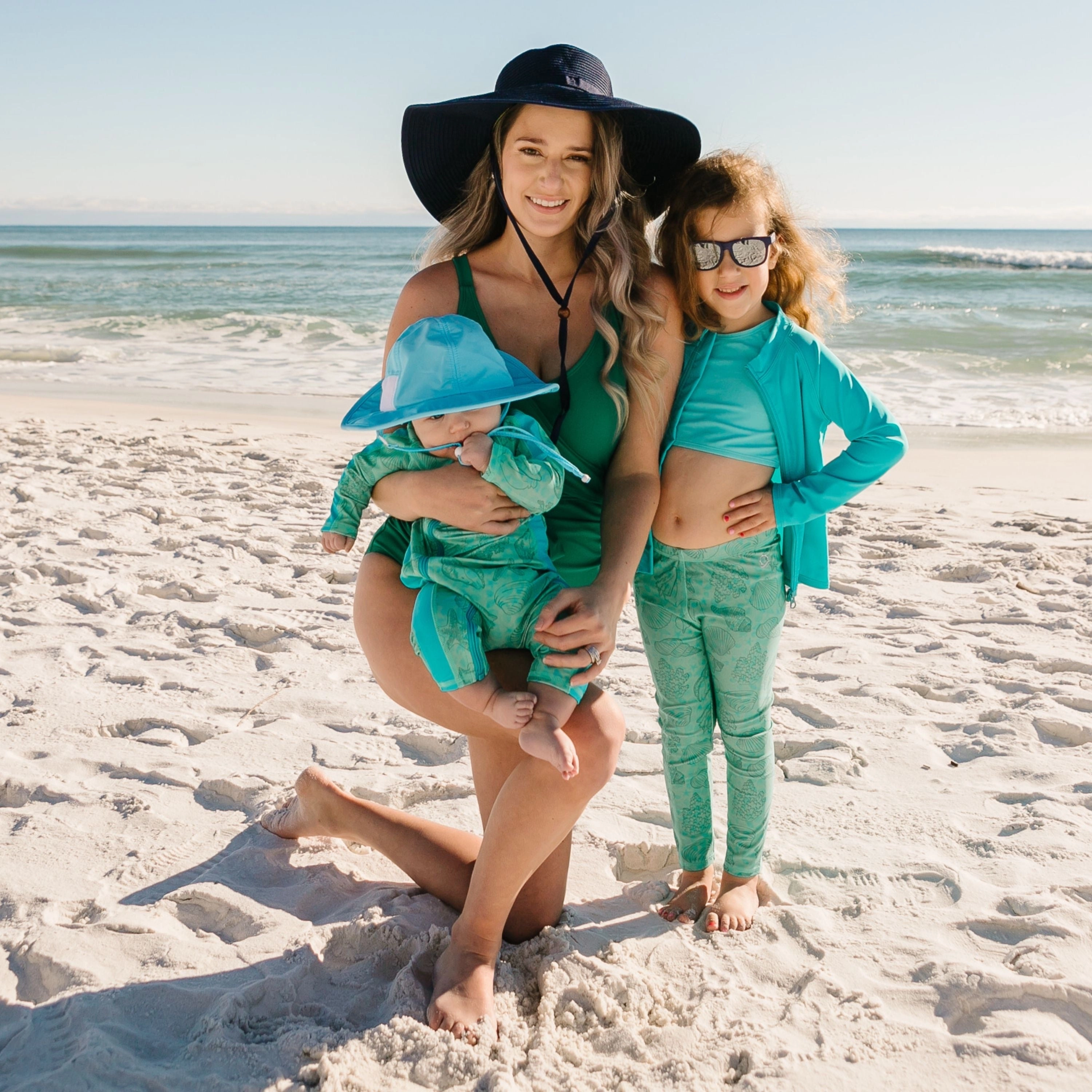 Sunsuit - Long Sleeve Romper Swimsuit | "Seashell"