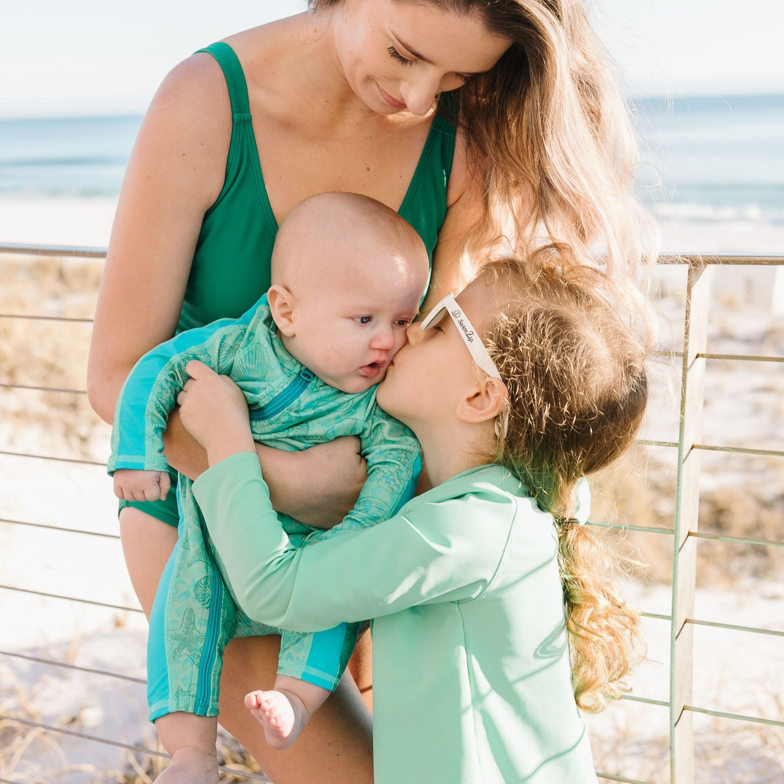 Sunsuit - Long Sleeve Romper Swimsuit | "Seashell"