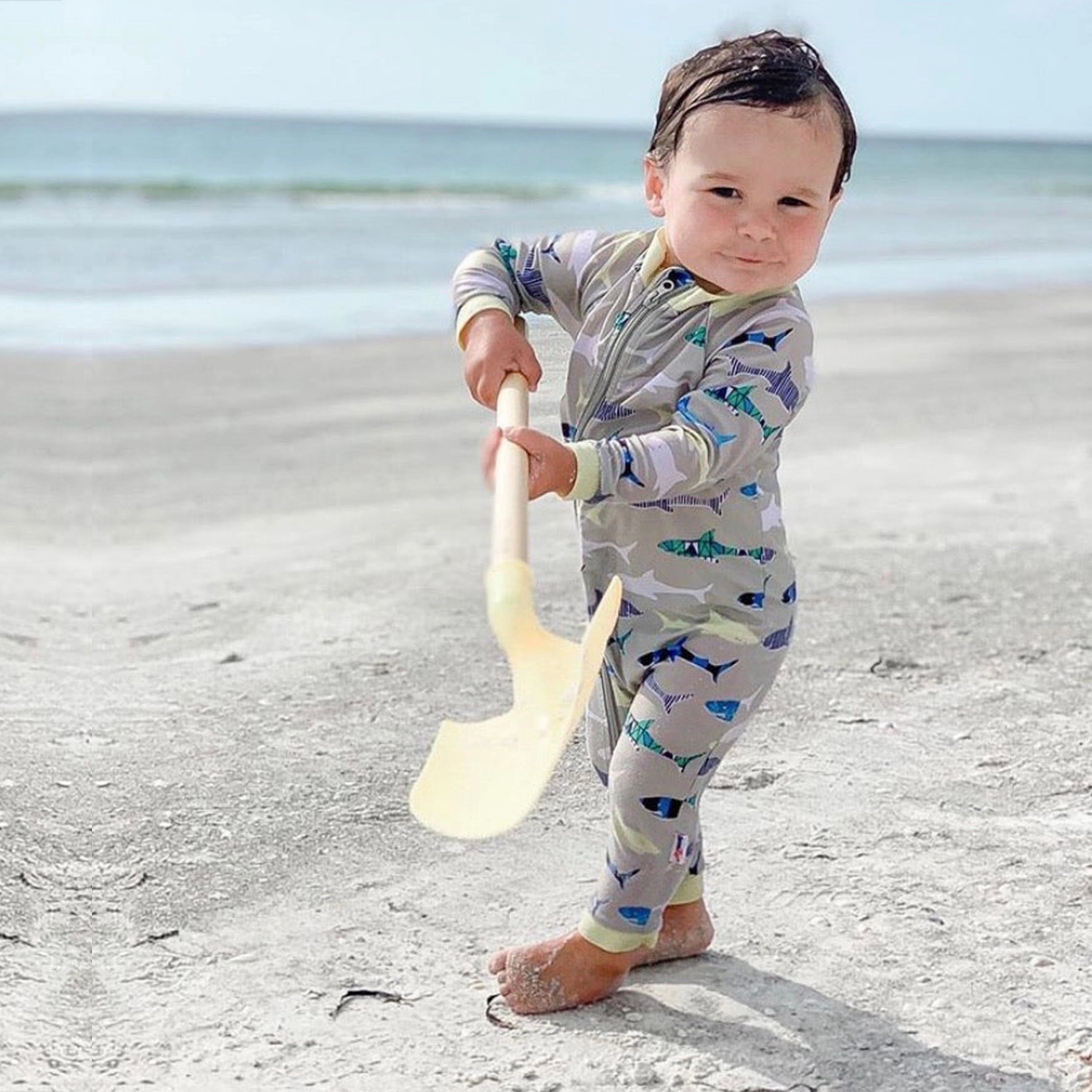 Sunsuit - Long Sleeve Romper Swimsuit | "Shark Feast"