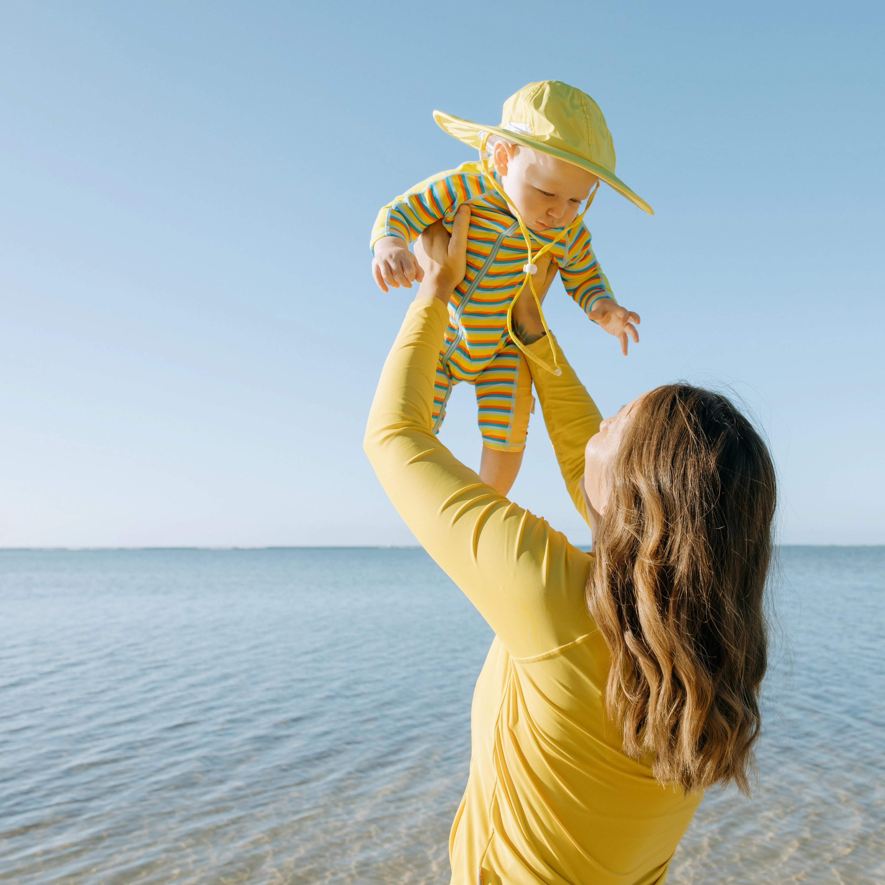 Sunsuit - Long Sleeve Romper Swimsuit | "Sunny Stripe"
