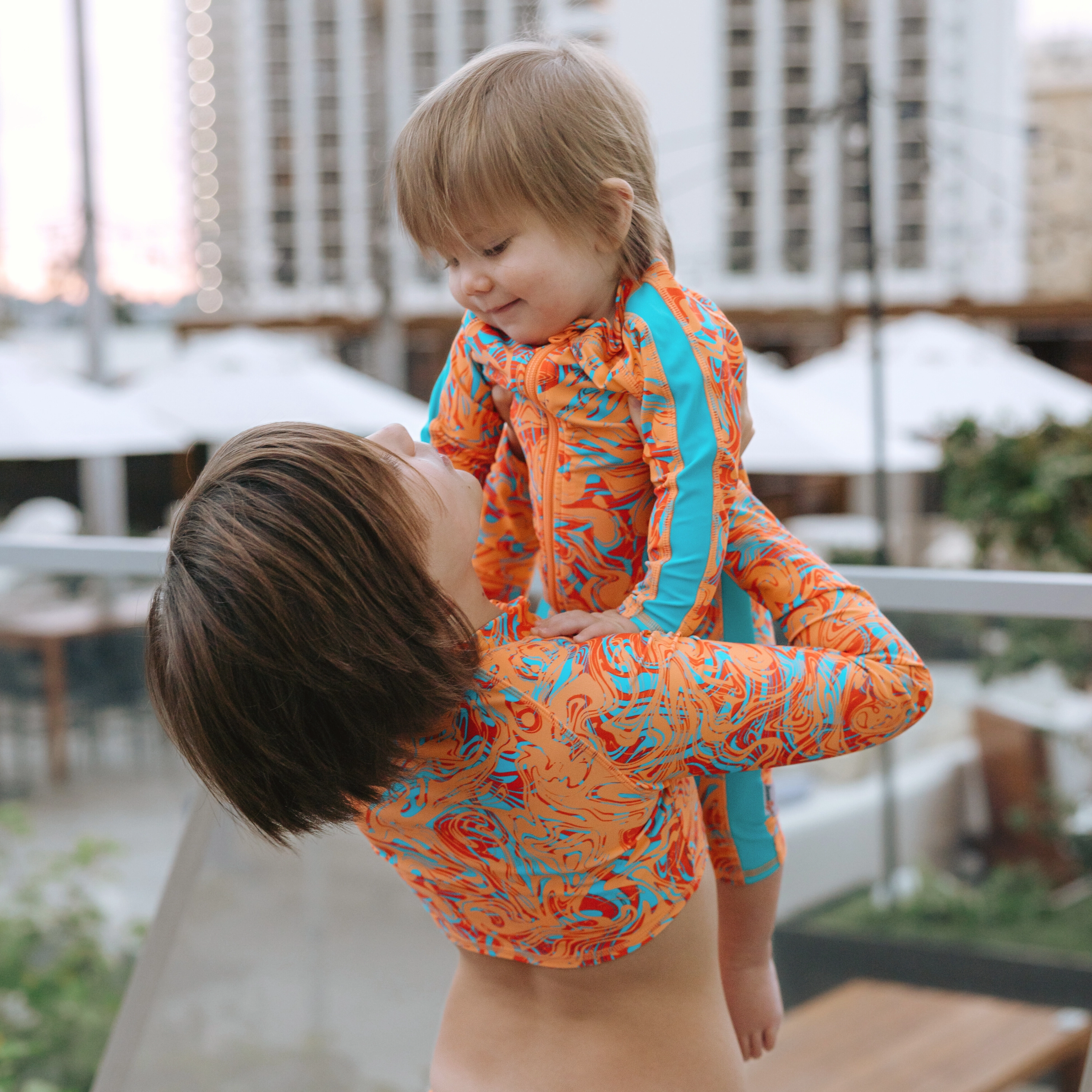Sunsuit - Long Sleeve Romper Swimsuit | "Swirl"