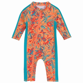 Sunsuit - Long Sleeve Romper Swimsuit | "Swirl"