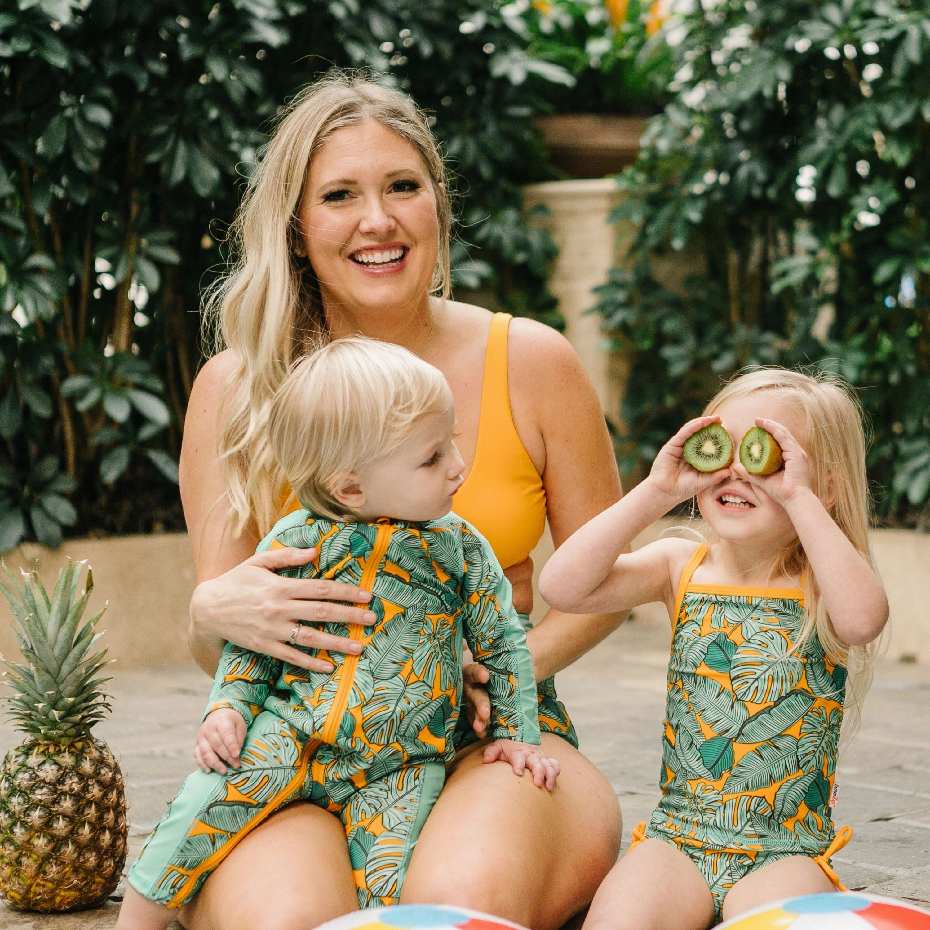 Sunsuit - Long Sleeve Romper Swimsuit | "The Tropics"