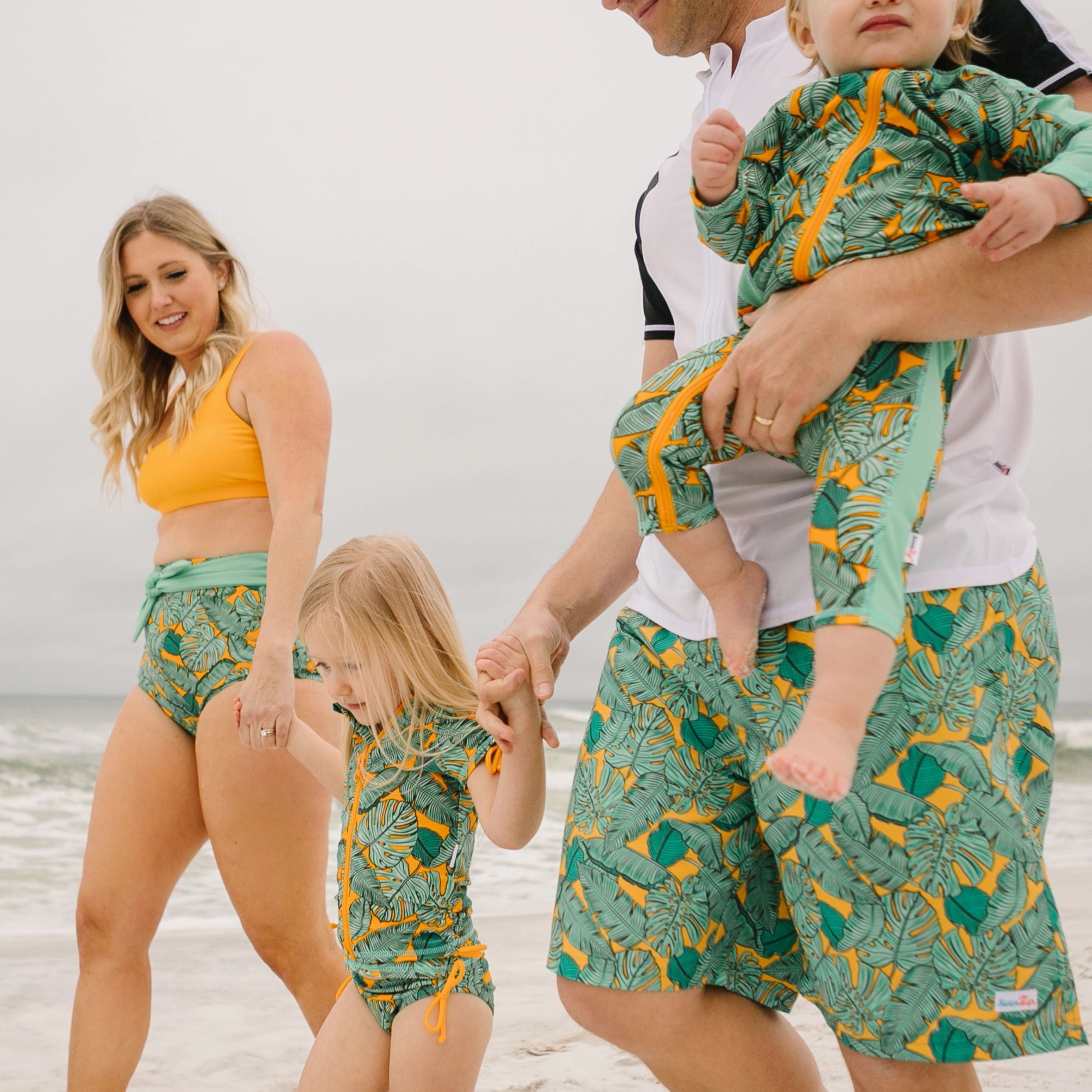 Sunsuit - Long Sleeve Romper Swimsuit | "The Tropics"