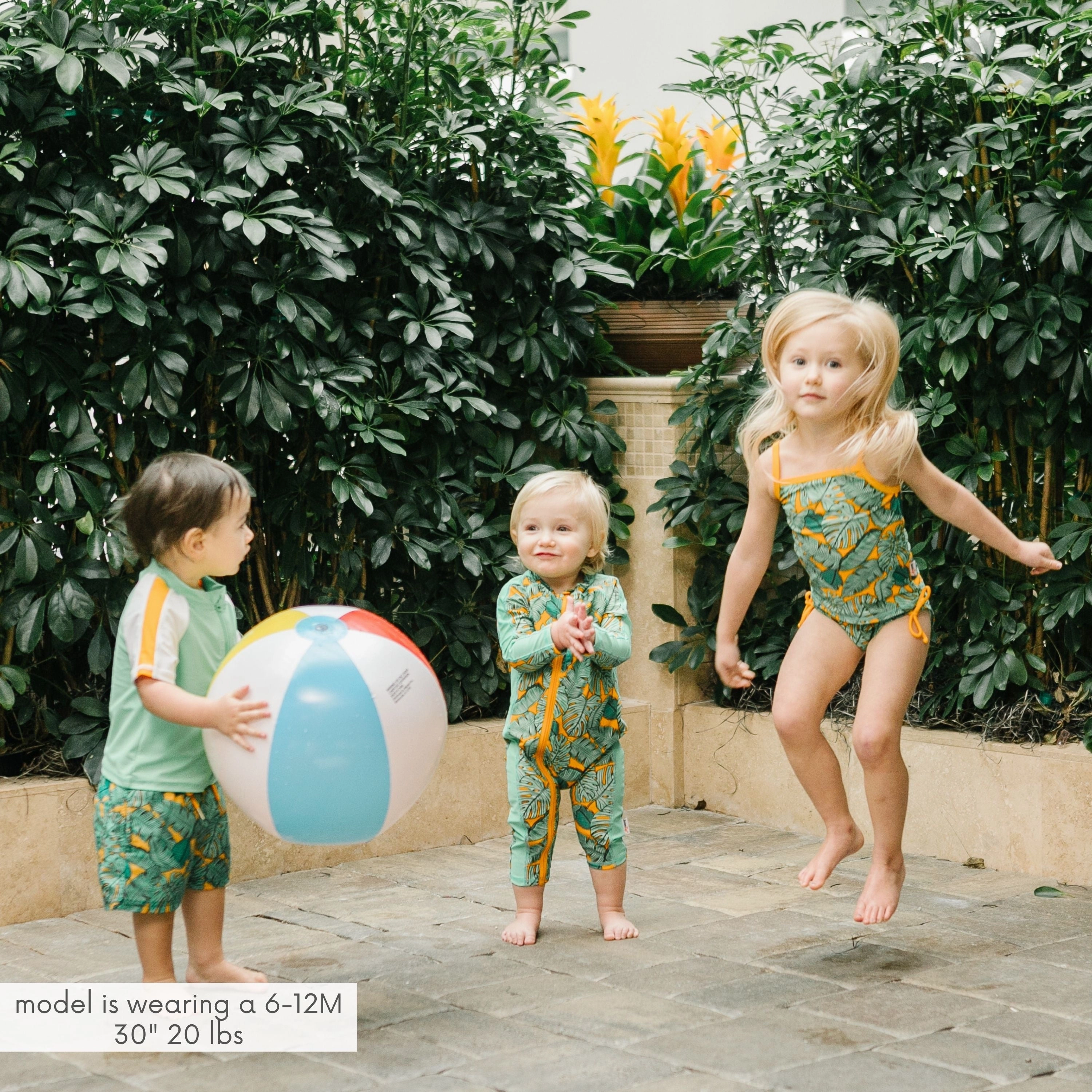 Sunsuit - Long Sleeve Romper Swimsuit | "The Tropics"