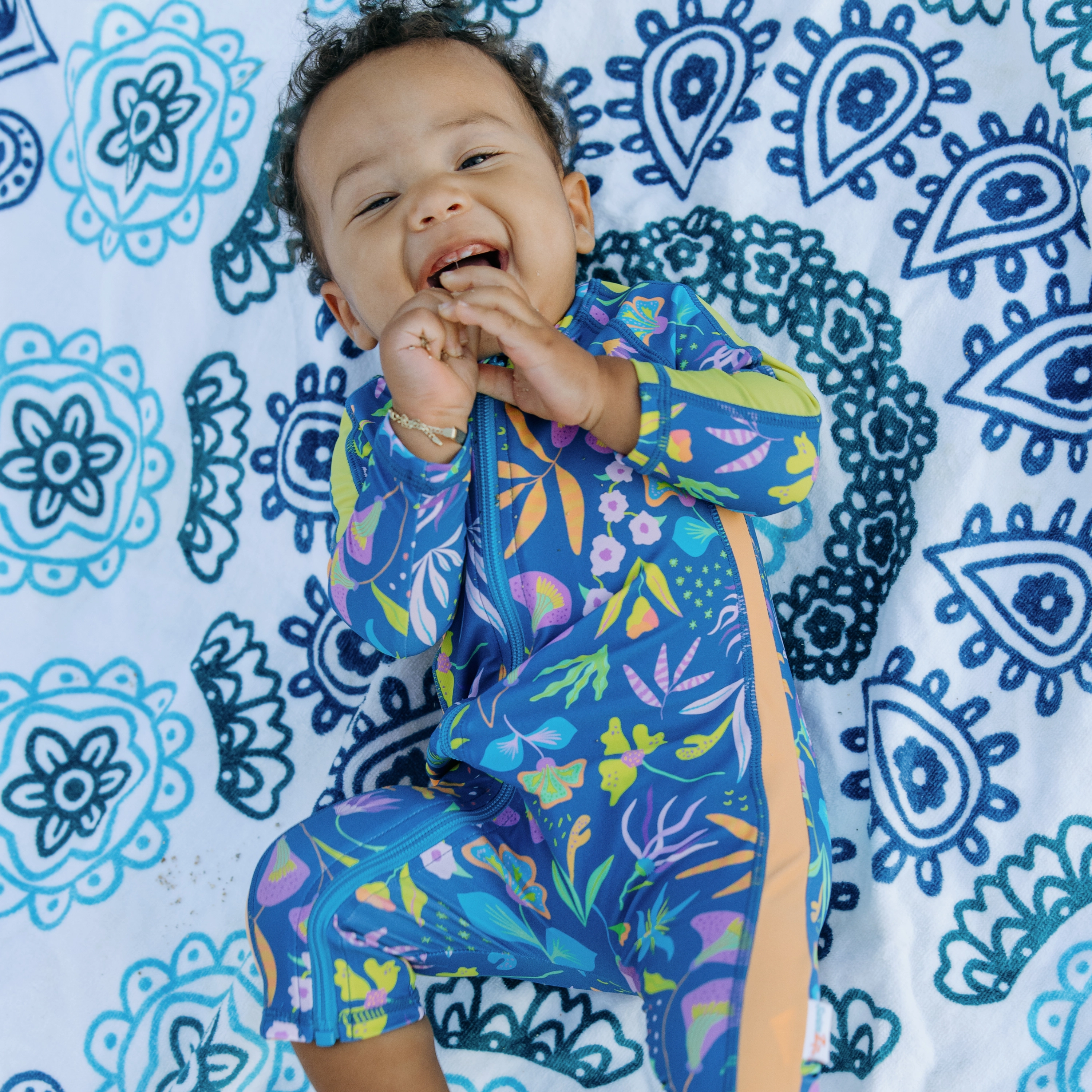 Sunsuit - Long Sleeve Romper Swimsuit | "Tropadelic"