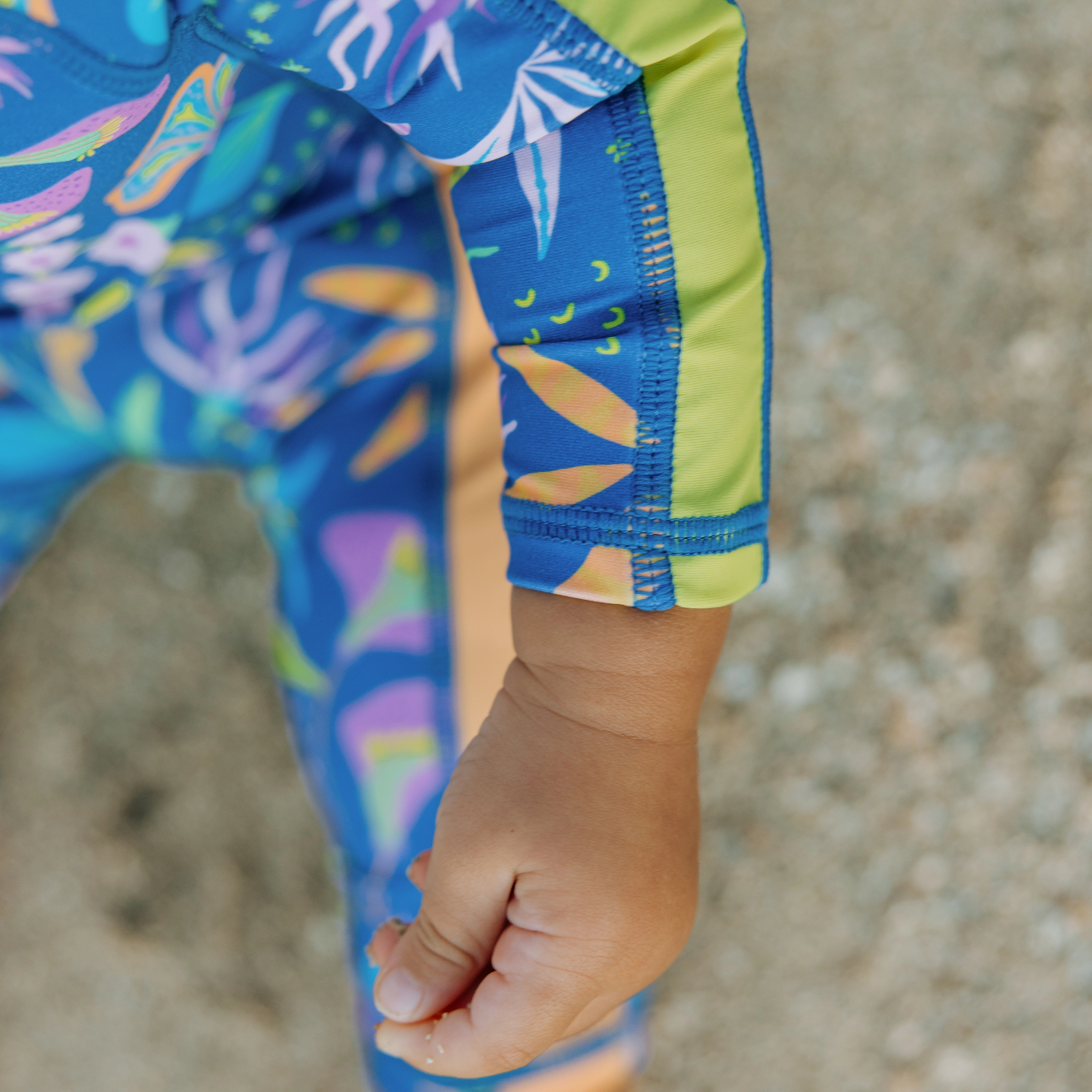 Sunsuit - Long Sleeve Romper Swimsuit | "Tropadelic"
