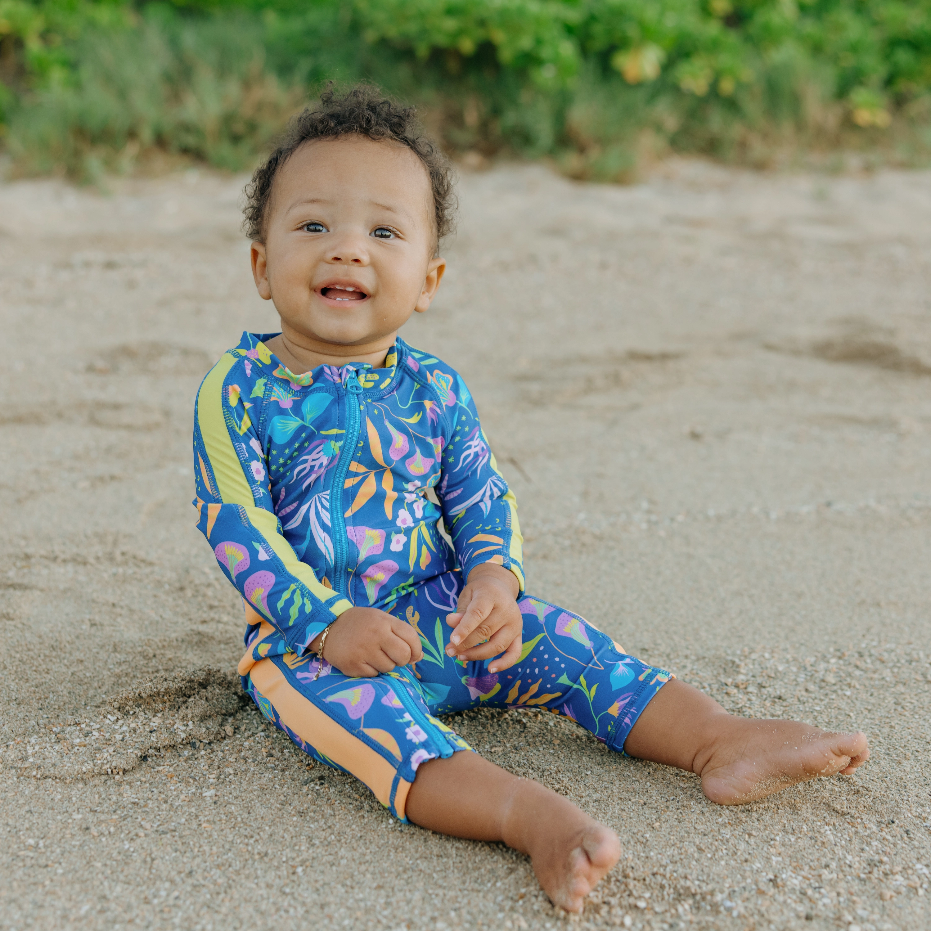 Sunsuit - Long Sleeve Romper Swimsuit | "Tropadelic"