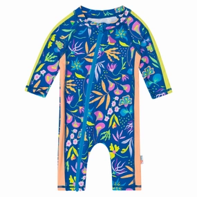 Sunsuit - Long Sleeve Romper Swimsuit | "Tropadelic"