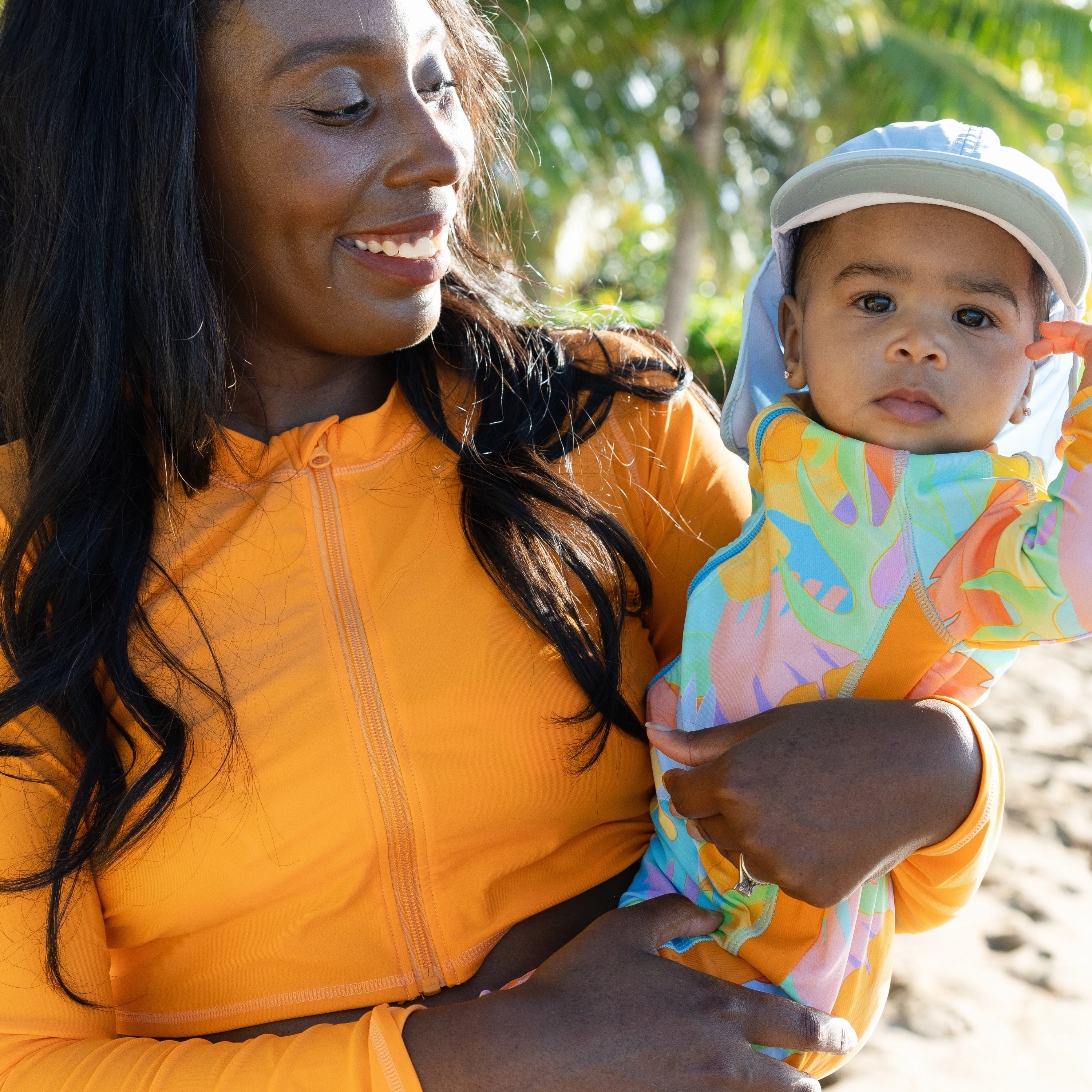 Sunsuit - Long Sleeve Romper Swimsuit | "Vibrant Vacay"
