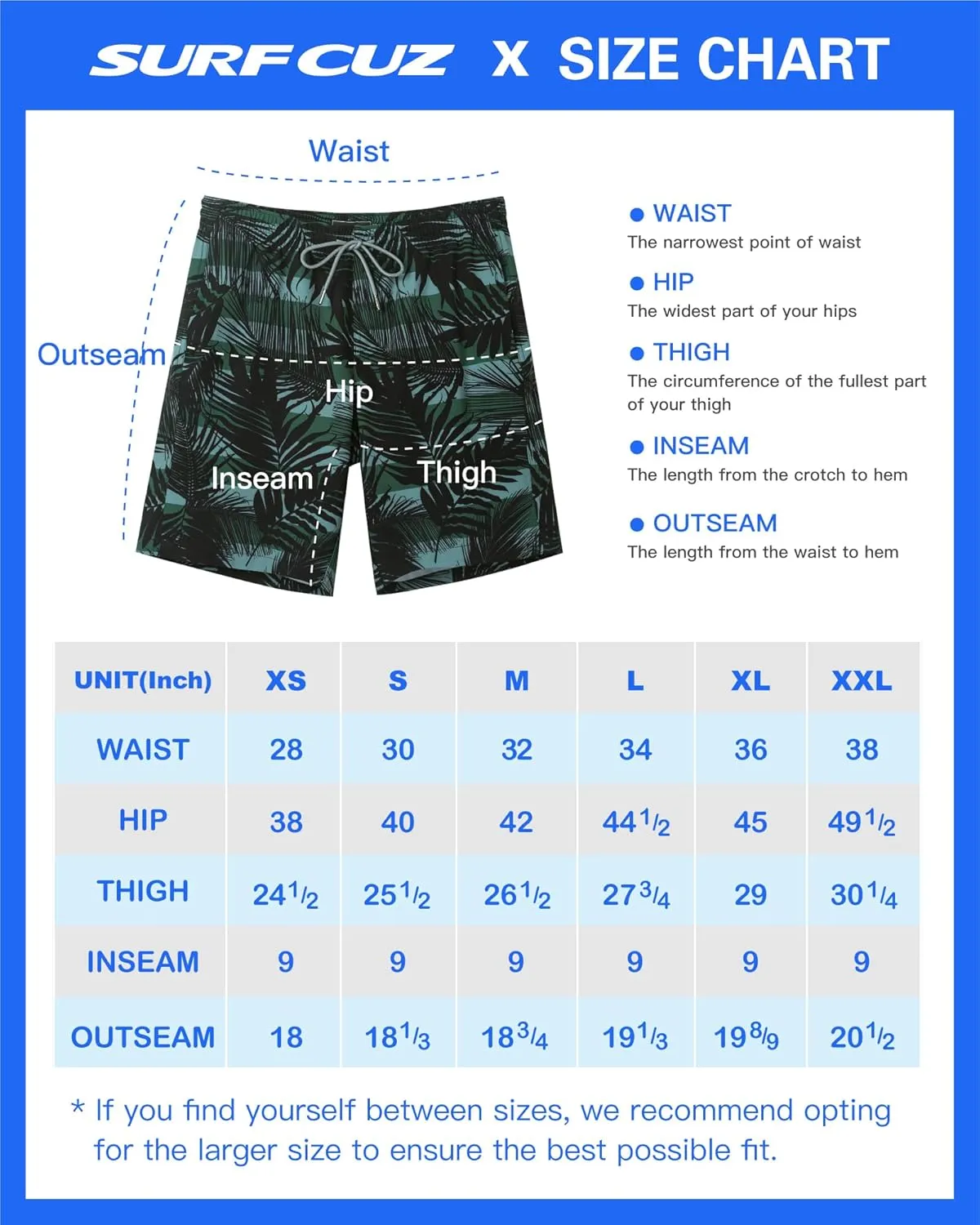 SURF CUZ 9" Mens Swim Trunks with Compression Liner Bathing Suits 2 in 1 Stretch Zipper Pockets Quick Dry