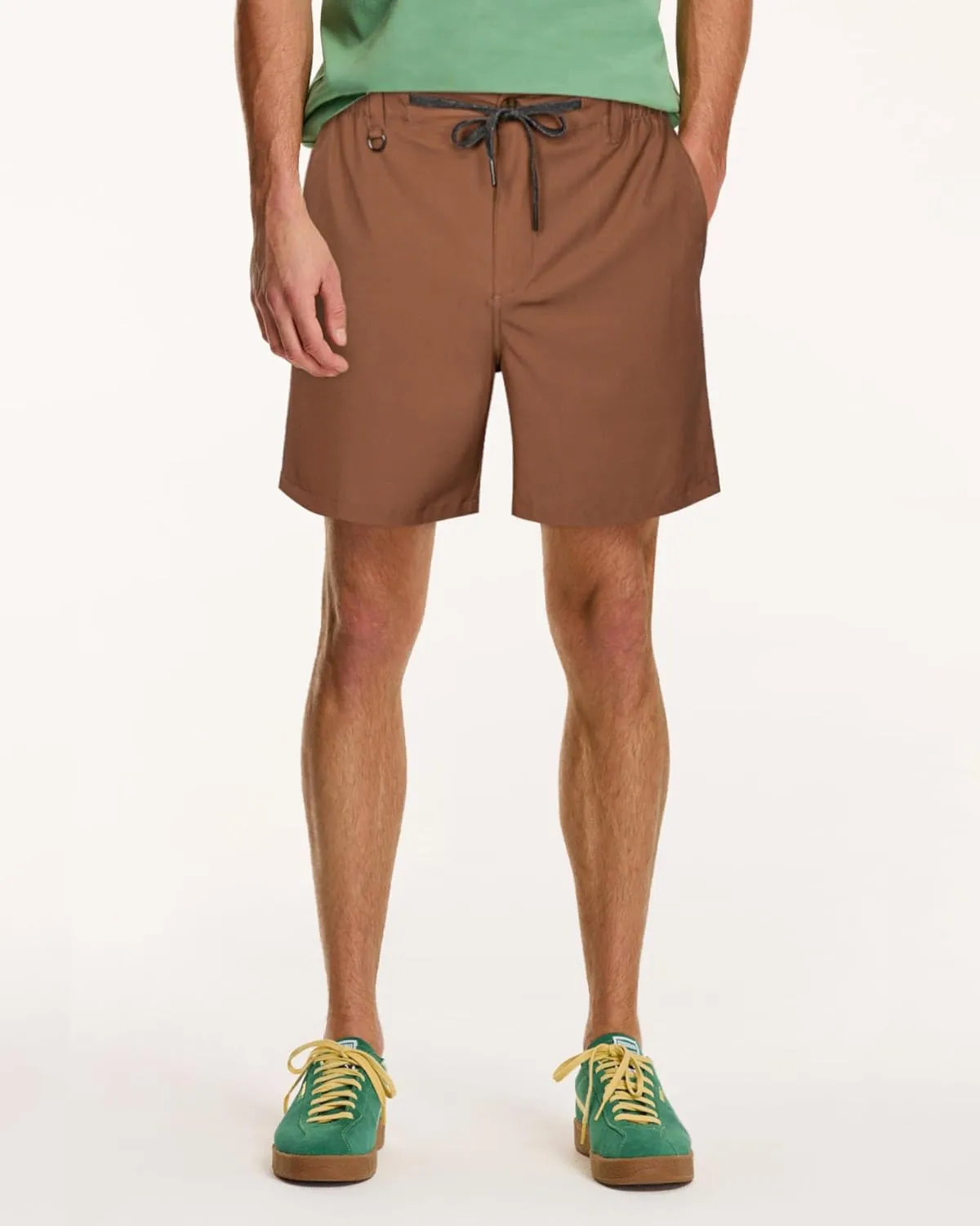 SURF CUZ Mens 5 Inch Shorts Casual Workout Shorts Classic Fit Multi-Pocket Golf Flat Front Shorts Quick Dry Hybrid Short