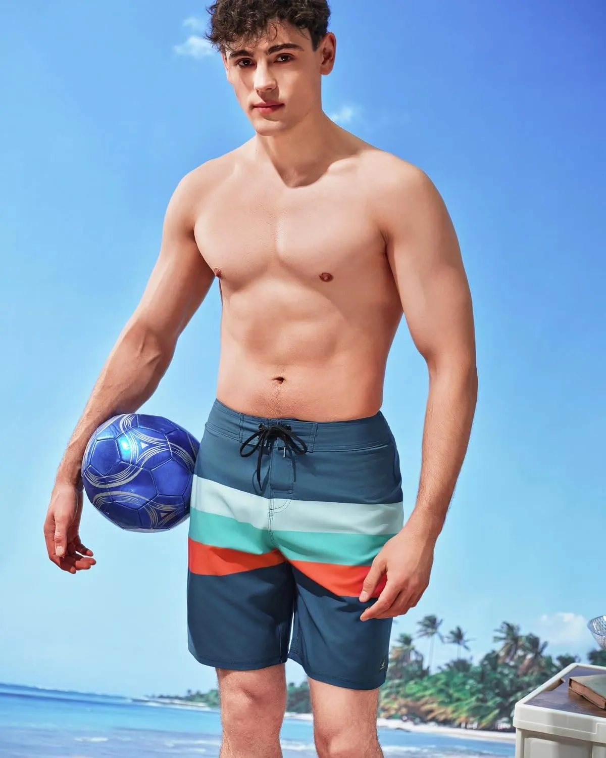 SURF CUZ Men's Board Short Beach Short 4-Way Stretch Swim Short