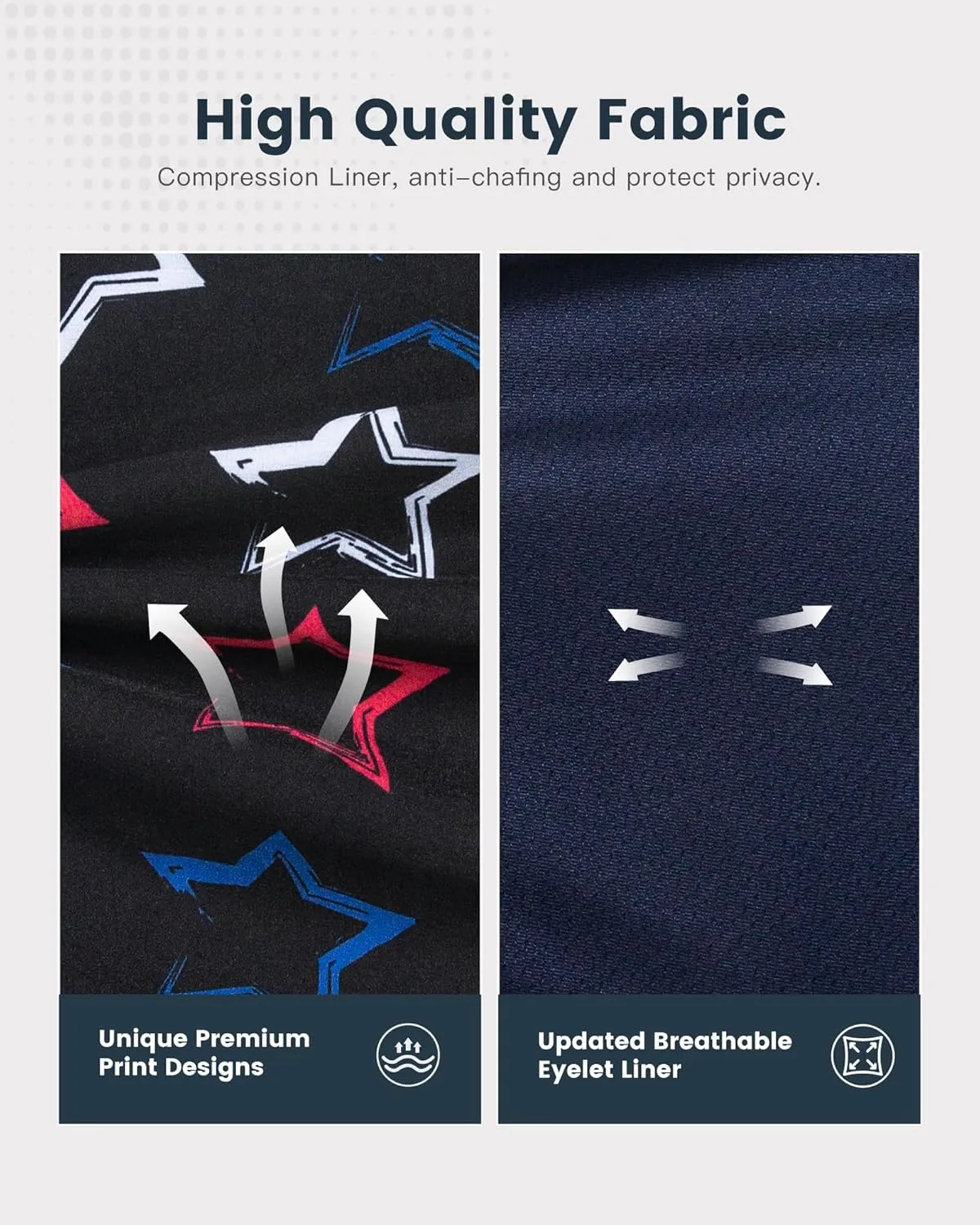 SURF CUZ Mens Swim Trunks with Compression Liner Quick Dry Swim Shorts Swimming Trunks 2 in 1 Bathing Suit Zipper Pockets