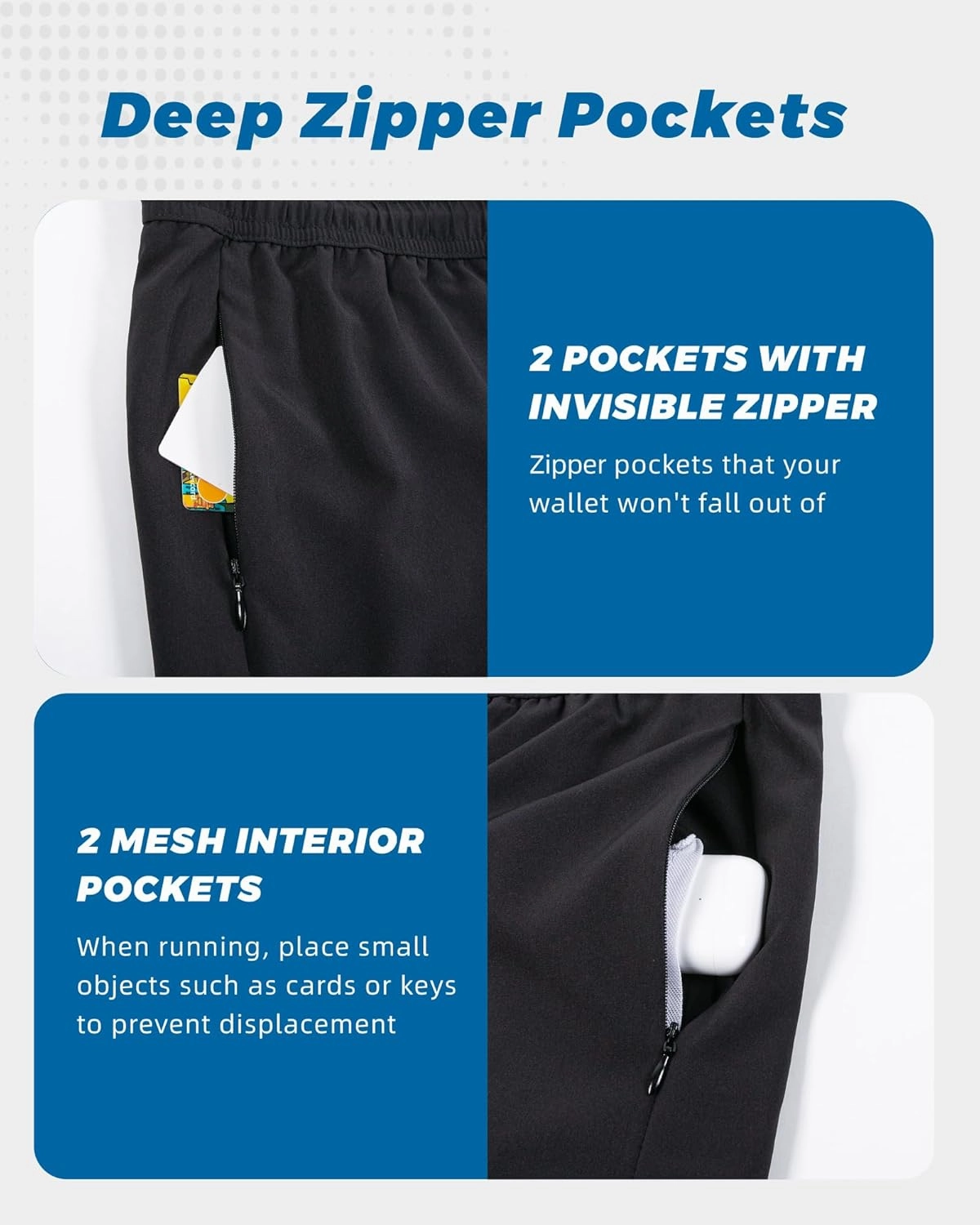 SURF CUZ Mens Swim Trunks with Compression Liner 5" Swim Shorts Quick Dry Bathing Suit Swimming Trunks Zipper Pockets