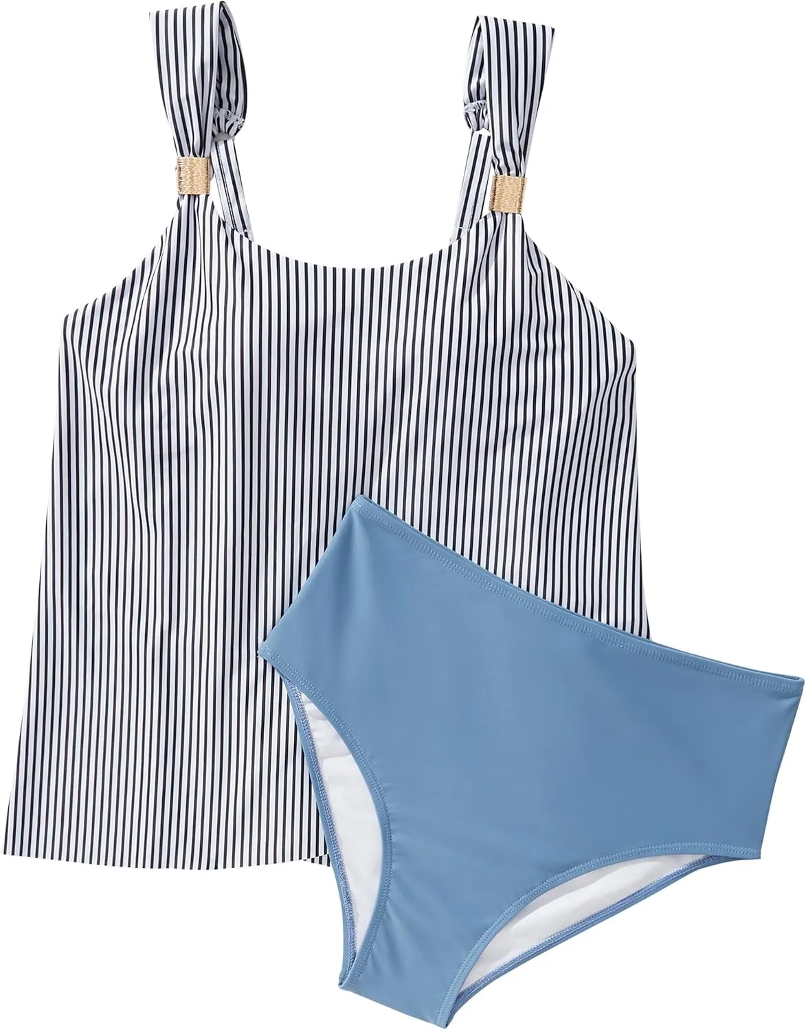 SUUKSESS Women Ruffle High Waisted Tankini Swimsuit Tummy Control Bathing Suit