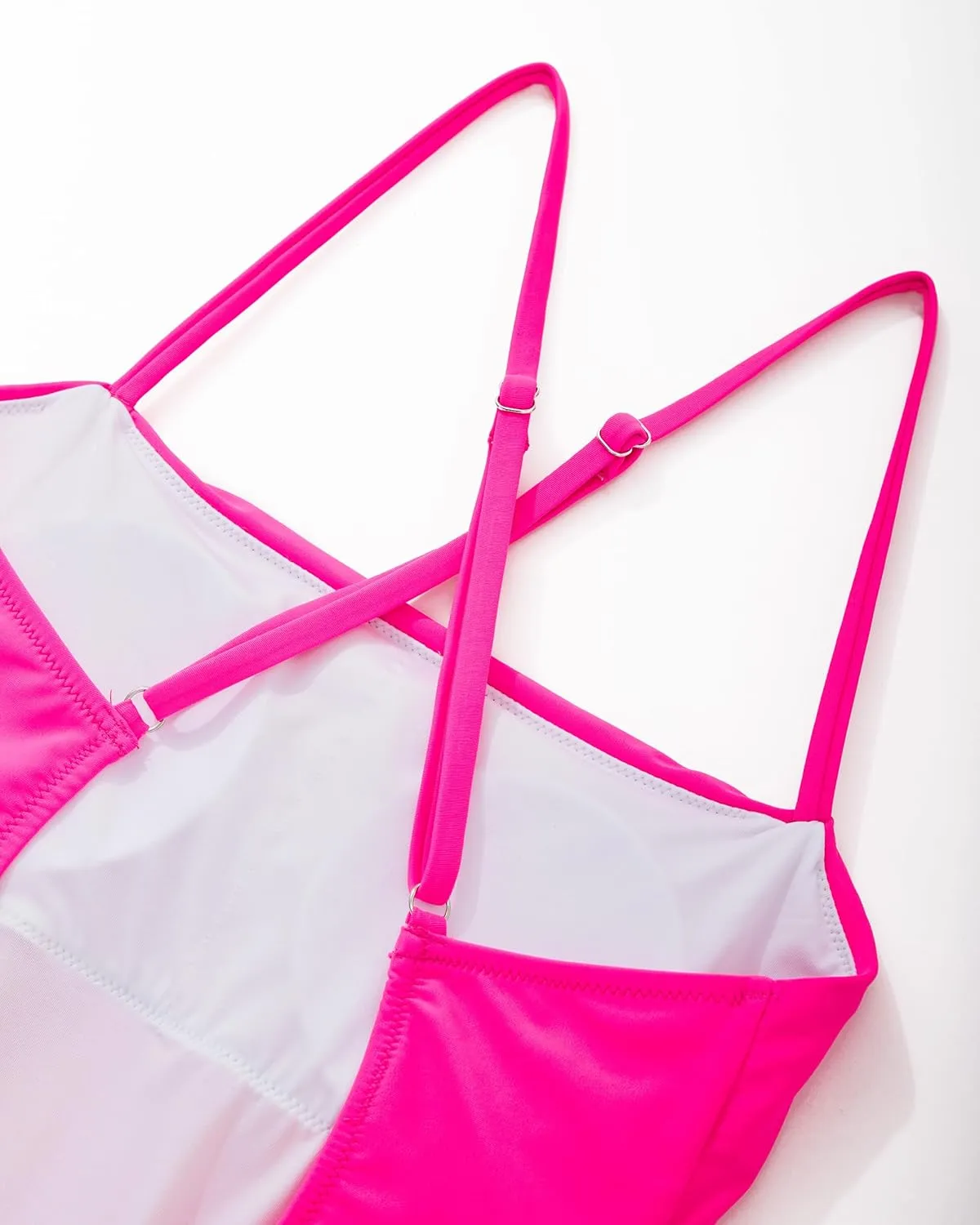 SUUKSESS Women Sexy Tummy Control One Piece Swimsuits Square Neck Bathing Suits