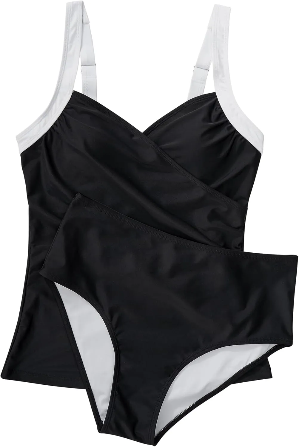 SUUKSESS Women Sexy Twist Push Up Tankini Swimsuit Tummy Control Bathing Suits