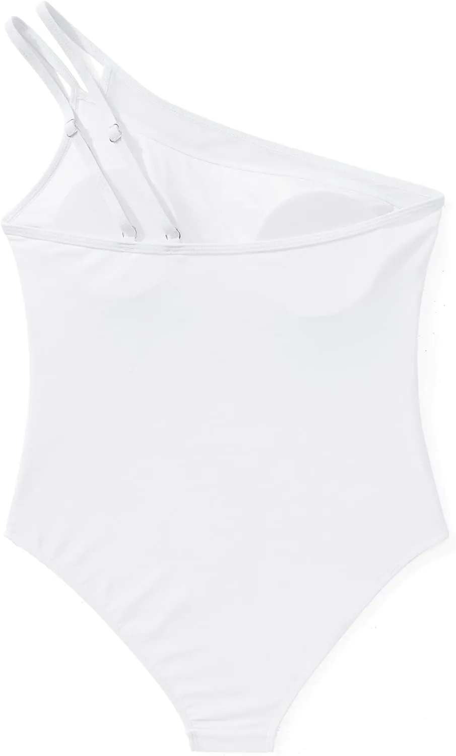 SUUKSESS Women Tummy Control One Piece Swimsuit Mesh One Shoulder Bathing Suit
