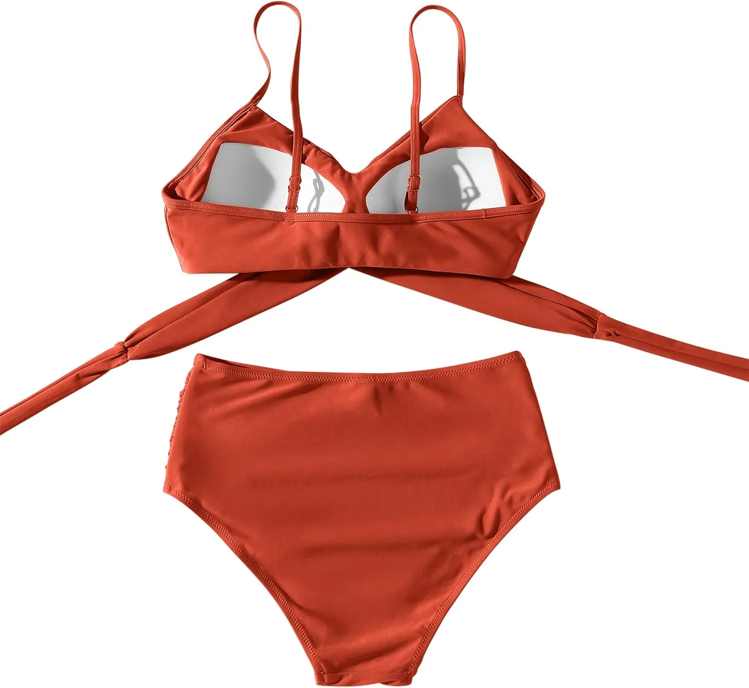 SUUKSESS Women Wrap Bikini Set Push Up High Waisted 2 Piece Swimsuits