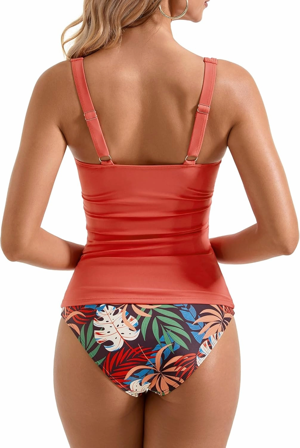 SUUKSESS Women Sexy Twist Push Up Tankini Swimsuit Tummy Control Bathing Suits