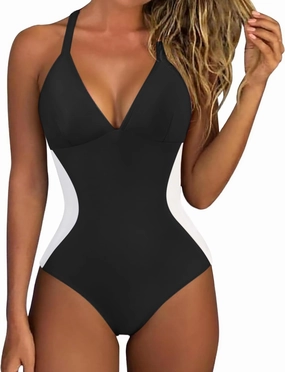 SUUKSESS Women Slimming Tummy Control One Piece Swimsuit Sexy Bathing Suit
