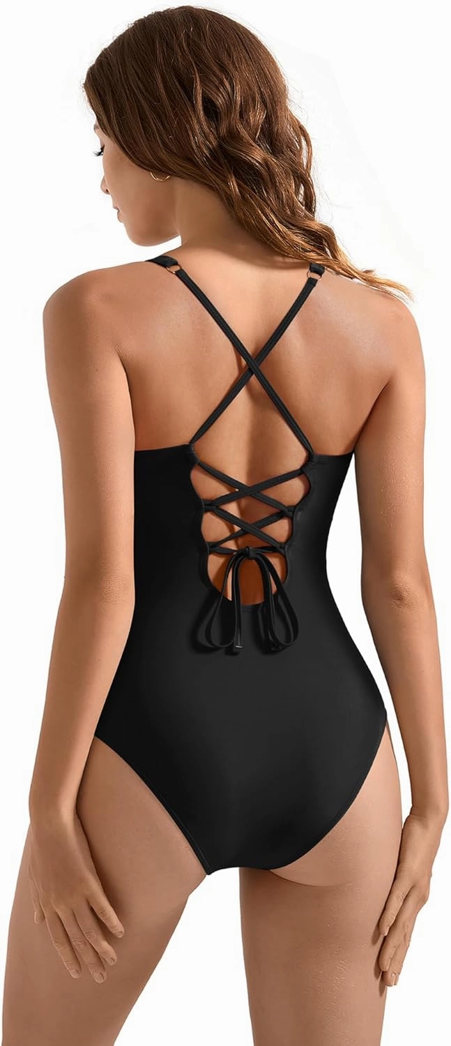 SUUKSESS Women Slimming Tummy Control One Piece Swimsuit Sexy Bathing Suit